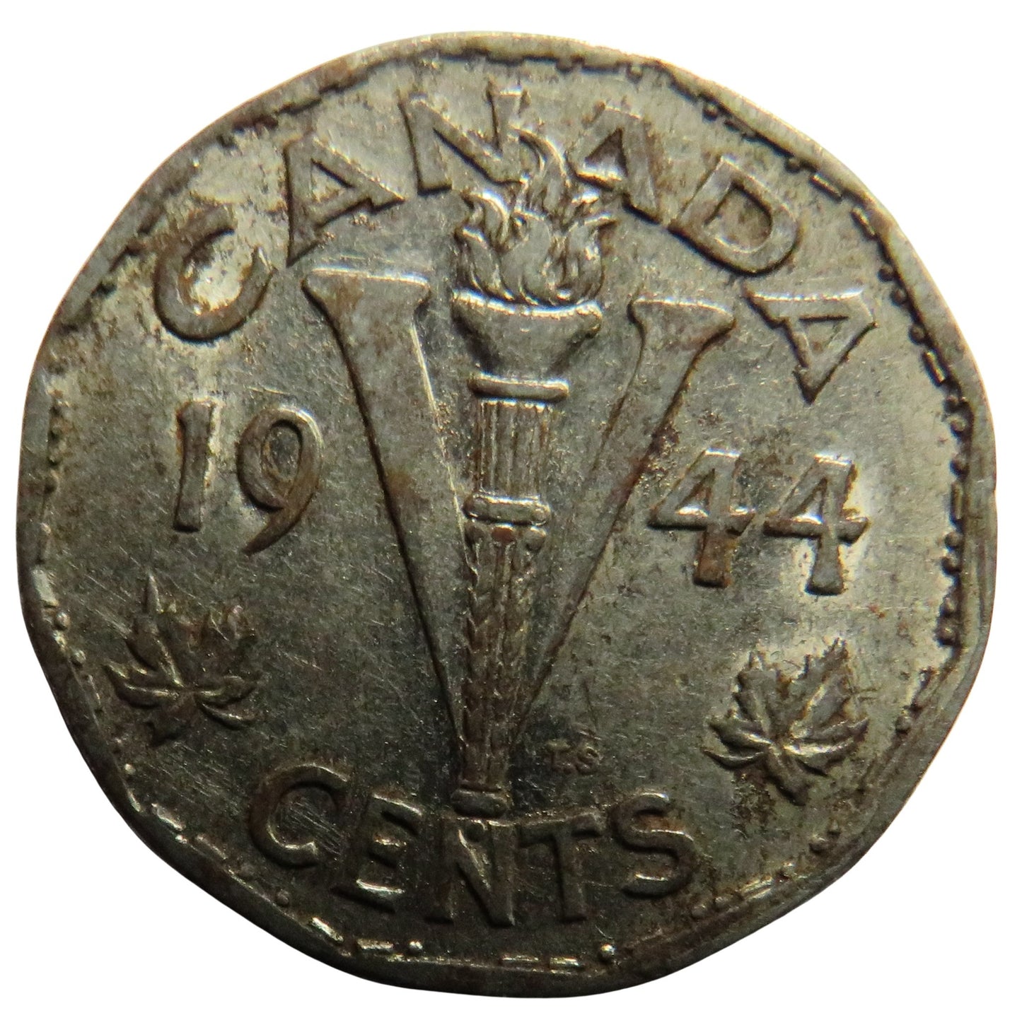 1944 King George VI Canada 5 Cents Coin
