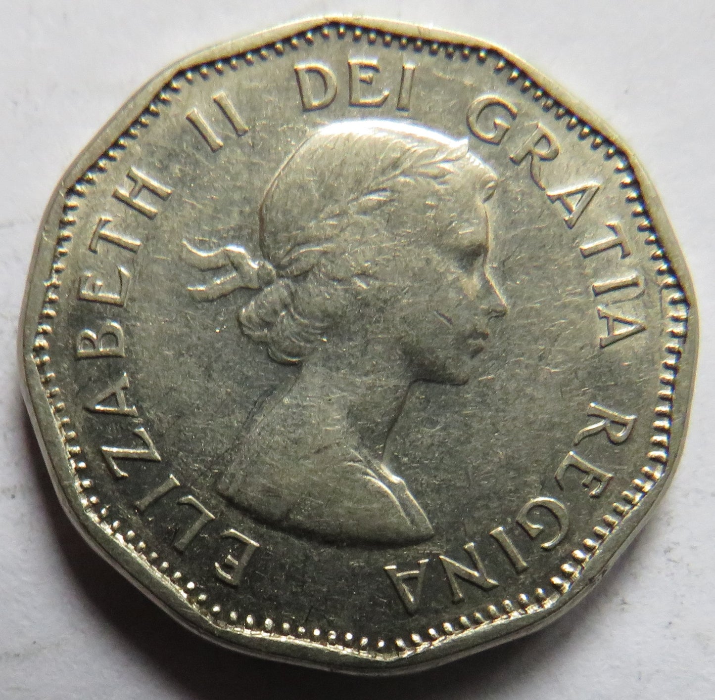 1960 Queen Elizabeth II Canada 5 Cents Coin