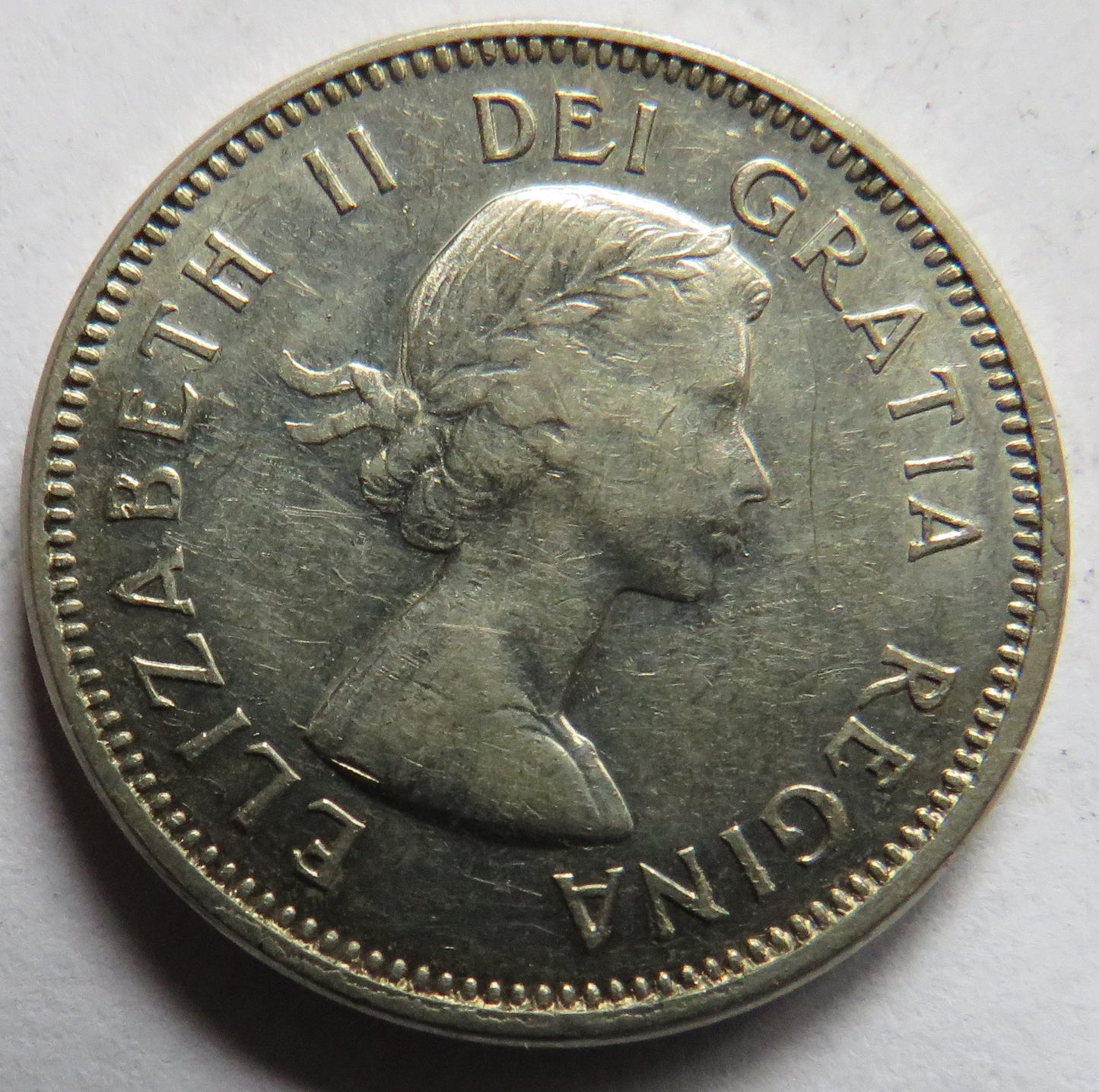 1964 Queen Elizabeth II Canada 5 Cents Coin