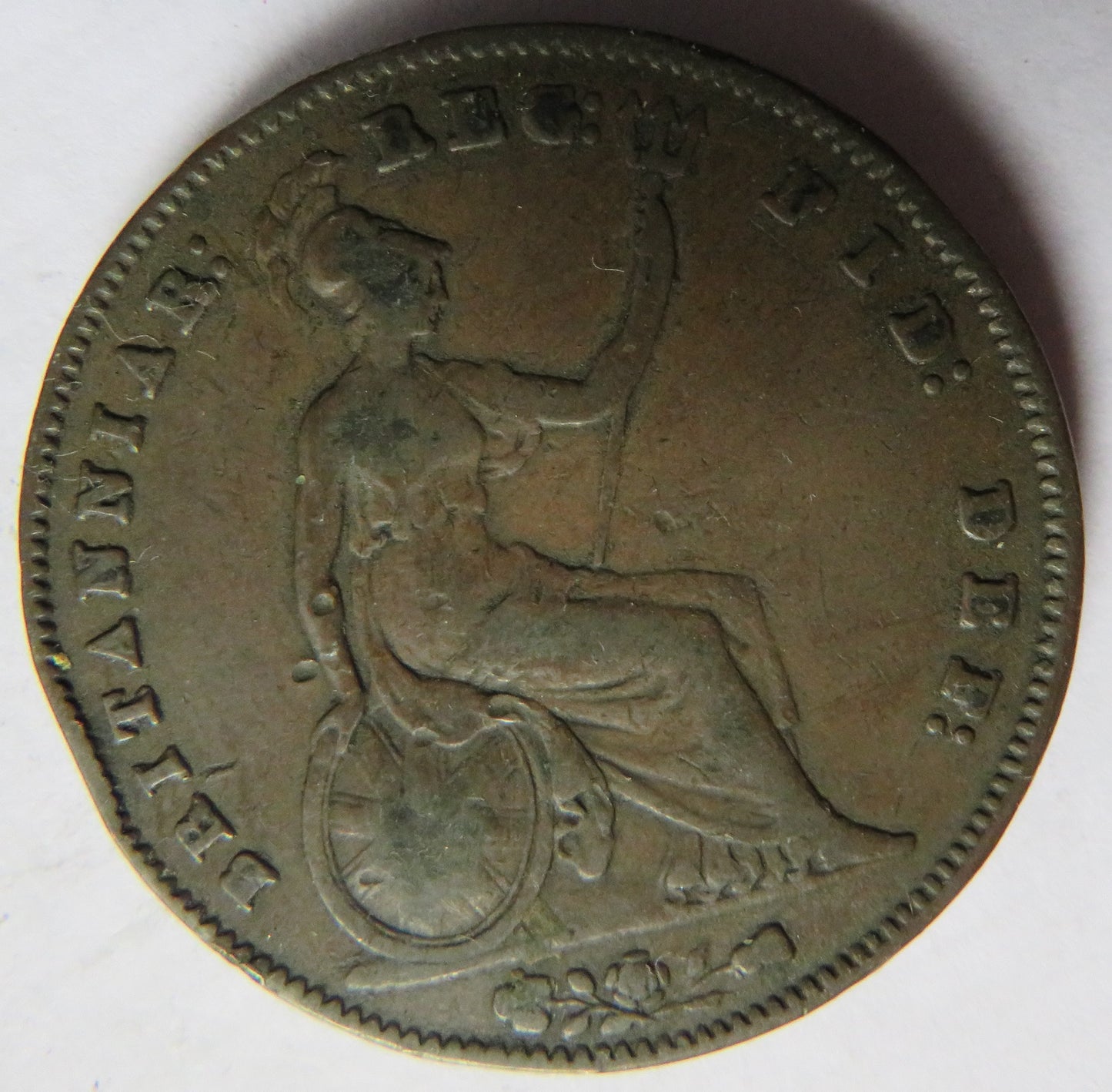 1854 Queen Victoria Young Head One Penny Coin - Great Britain