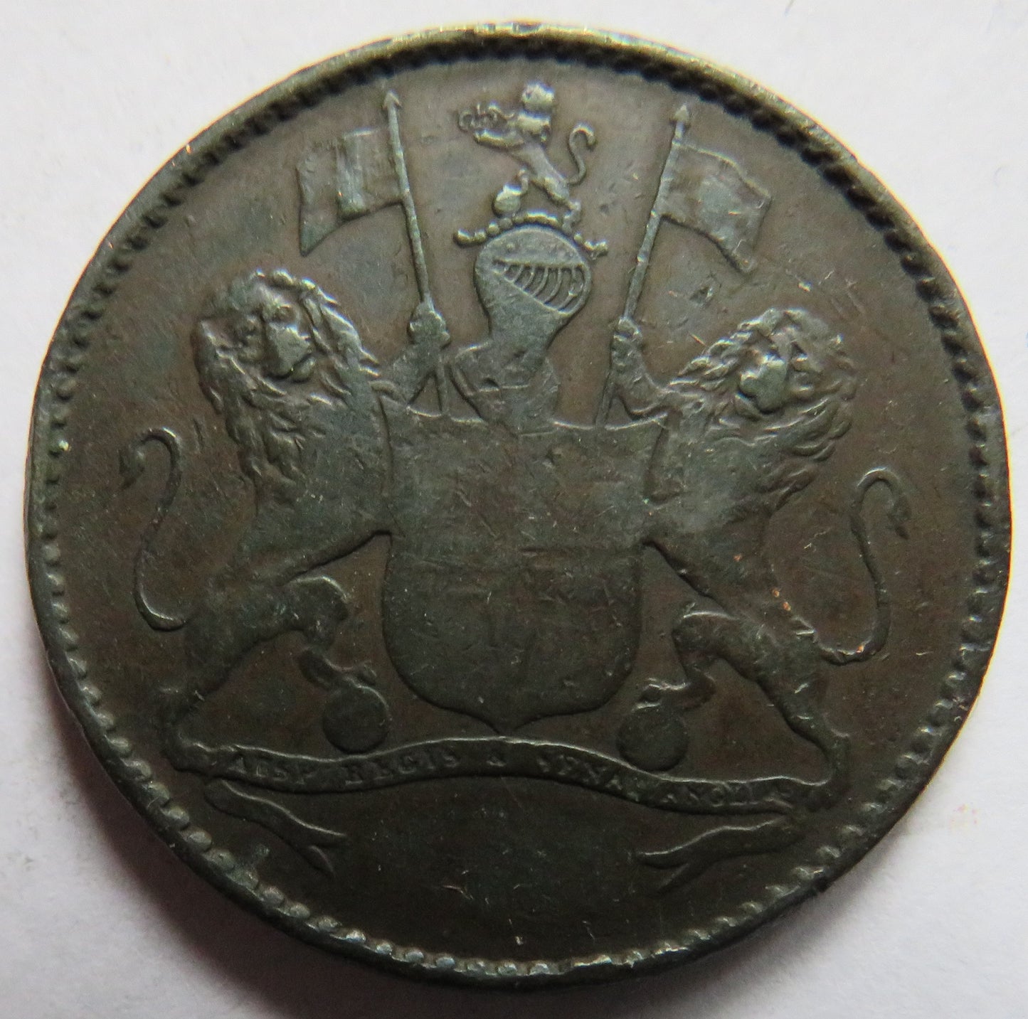 1821 St Helena Halfpenny Coin