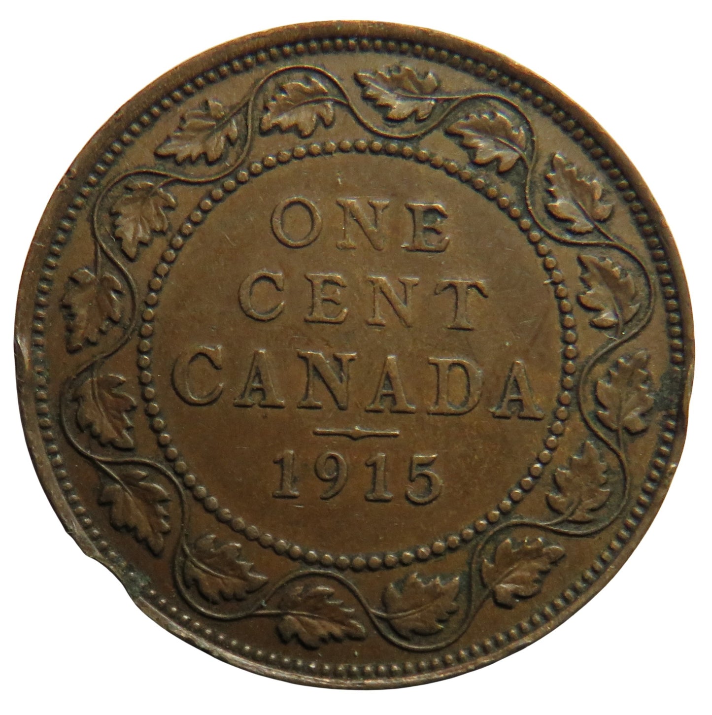 1915 King George V Canada One Cent Coin