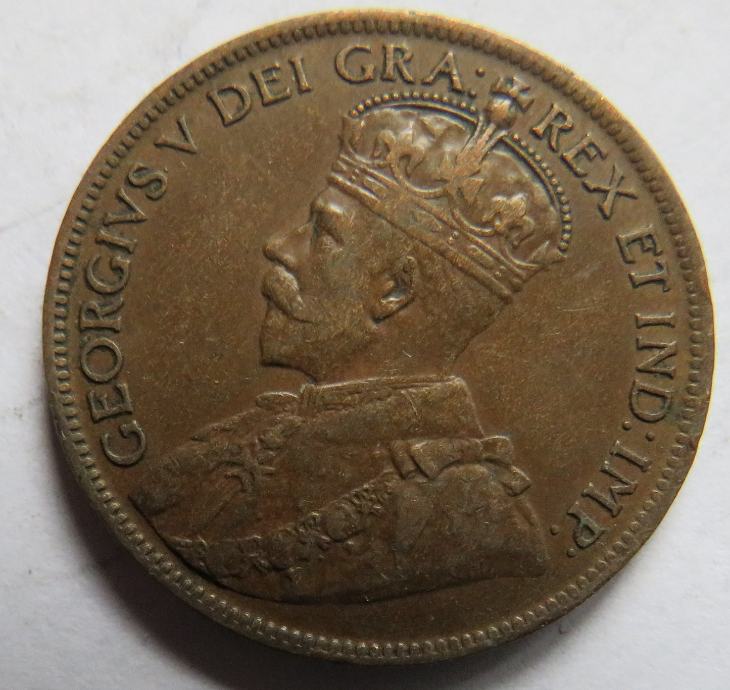 1915 King George V Canada One Cent Coin