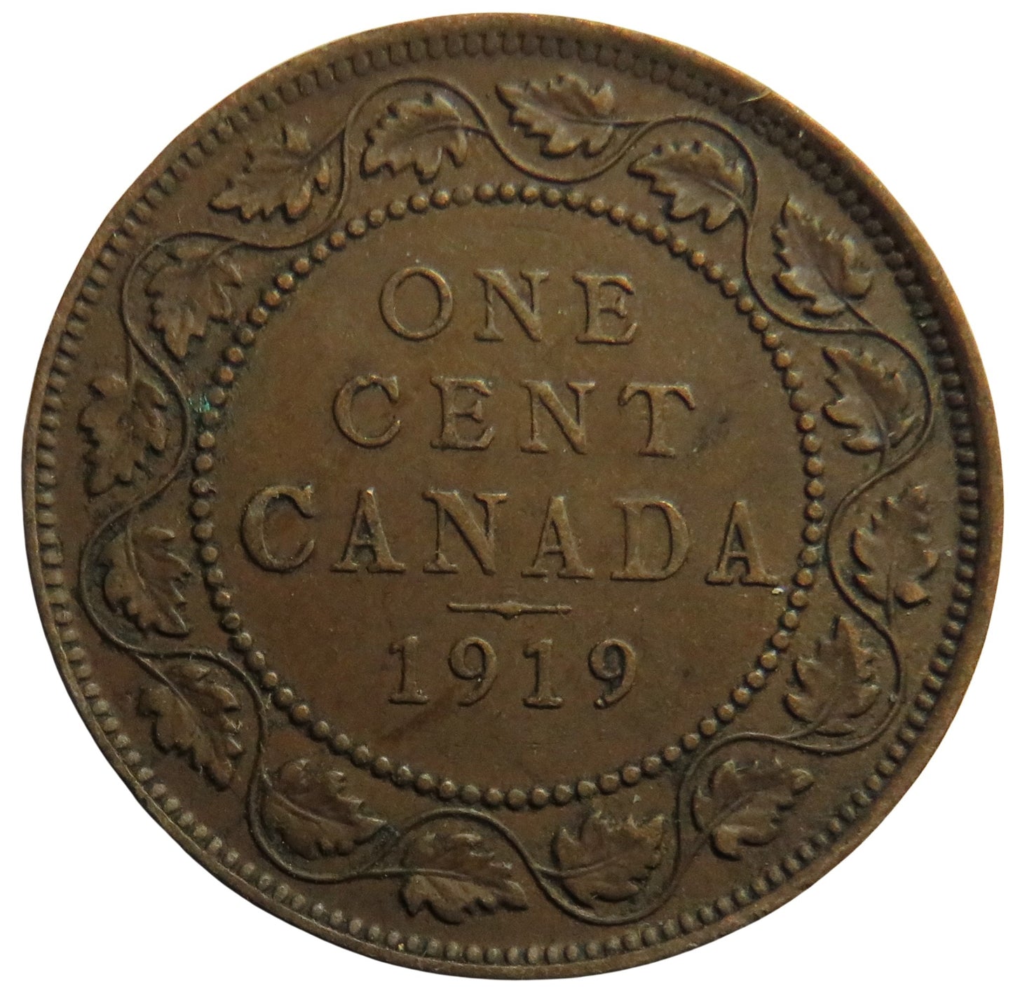 1919 King George V Canada One Cent Coin