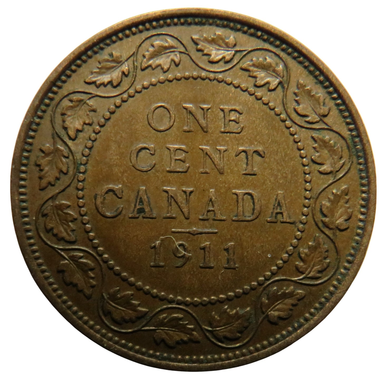 1911 King George V Canada One Cent Coin