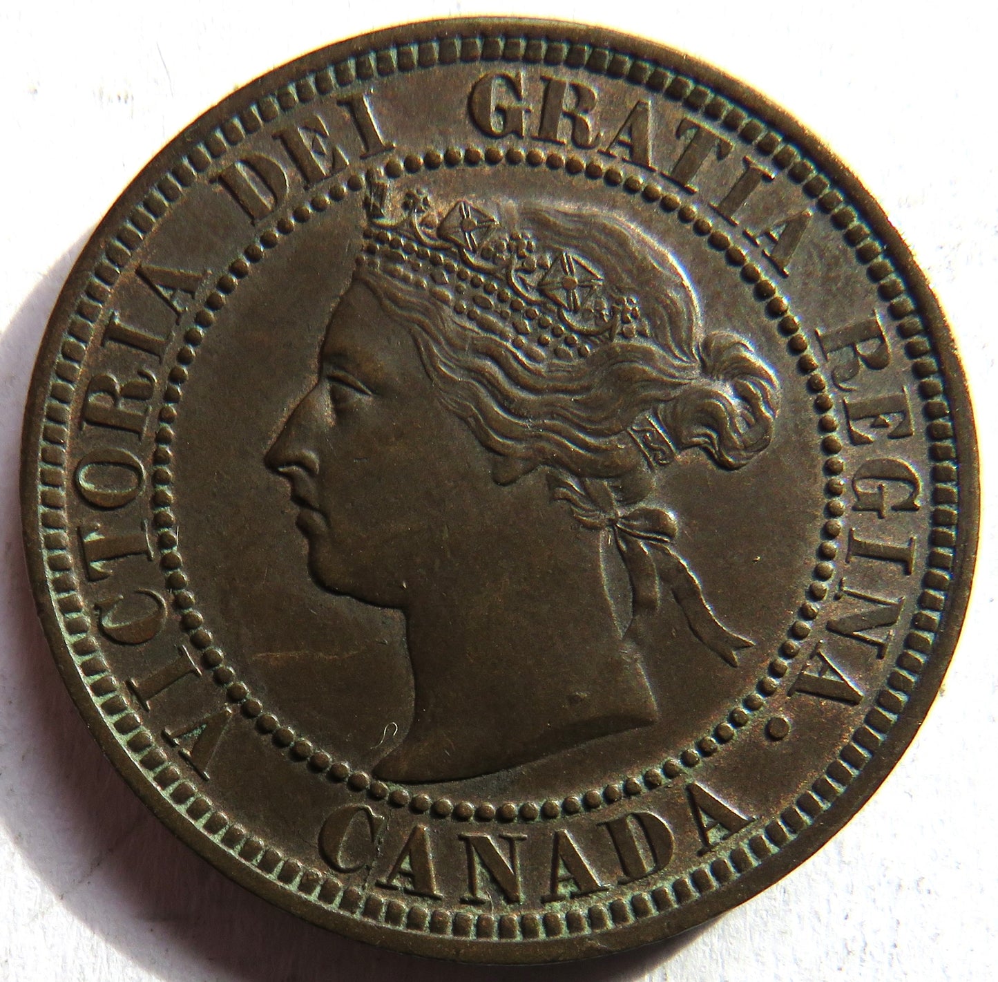 1888 Queen Victoria Canada One Cent Coin In Higher Grade