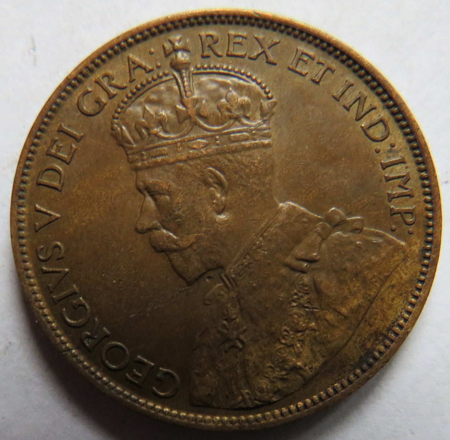 1912 King George V Canada One Cent Coin