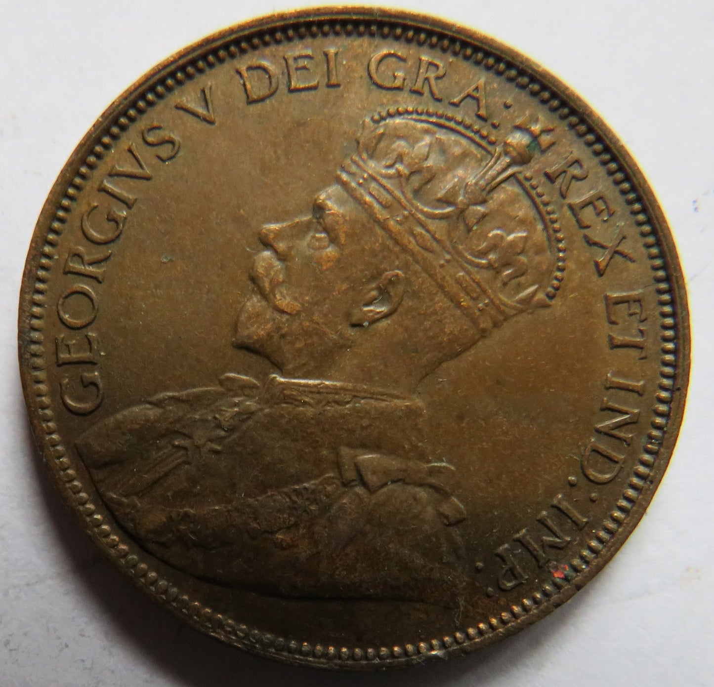 1920 King George V Canada One Cent Coin