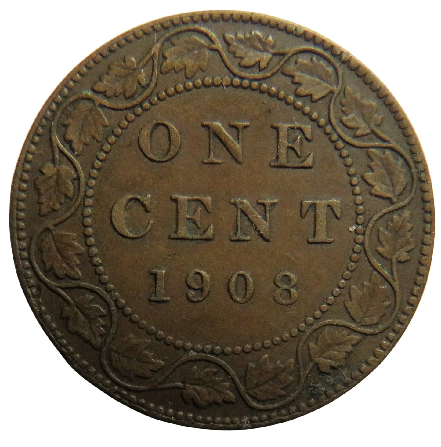 1908 King Edward VII Canada One Cent Coin