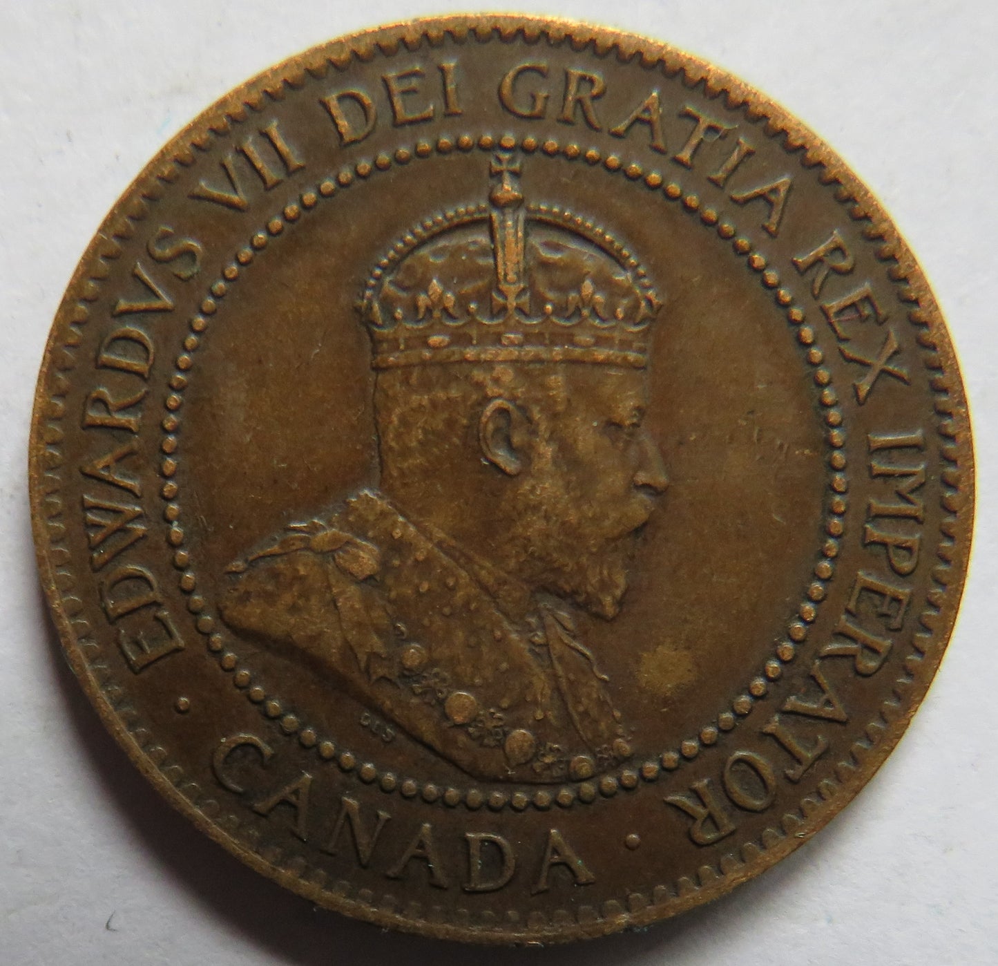 1906 King Edward VII Canada One Cent Coin