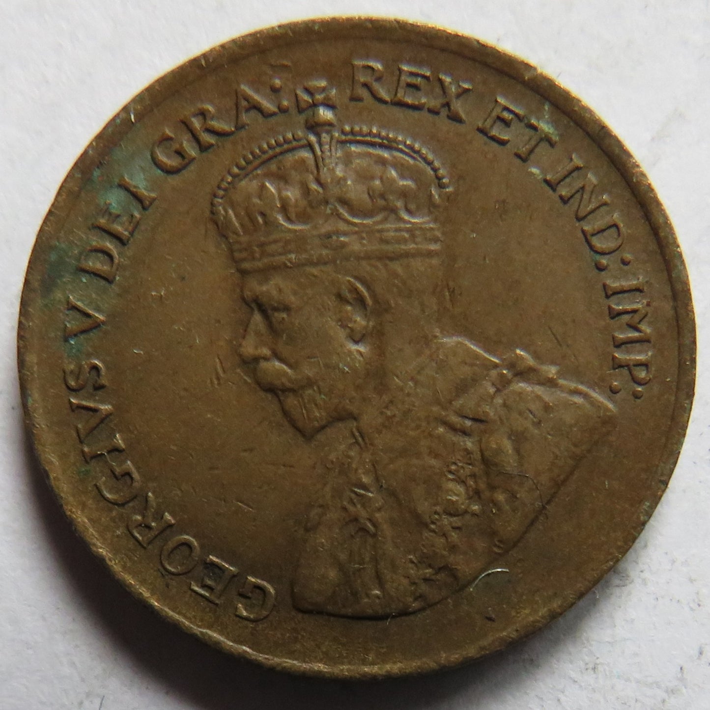 1927 King George V Canada One Cent Coin