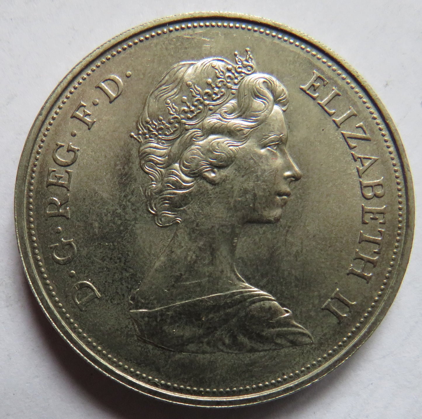 1972 Elizabeth and Philip Commemorative Crown Coin Great Britain