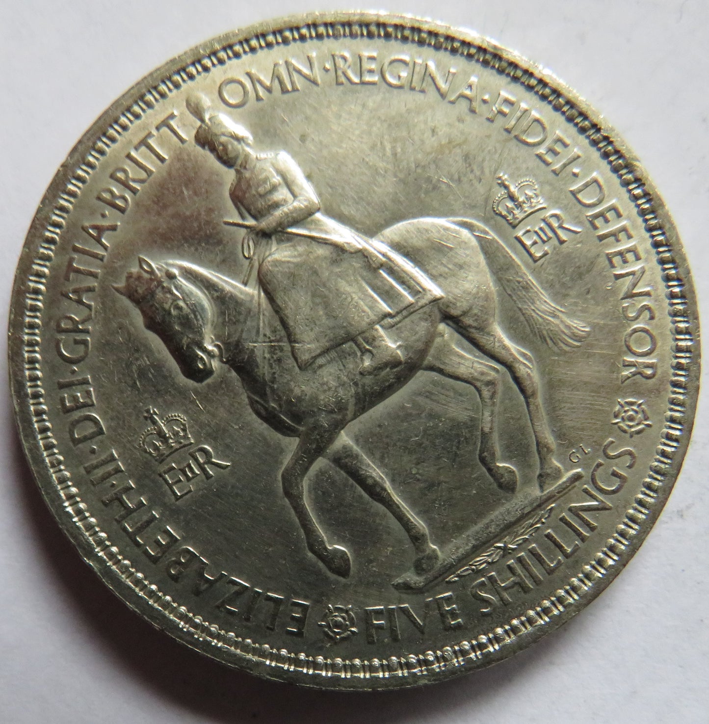 1953 Queen Elizabeth II Coronation Crown Coin - Great Britain
