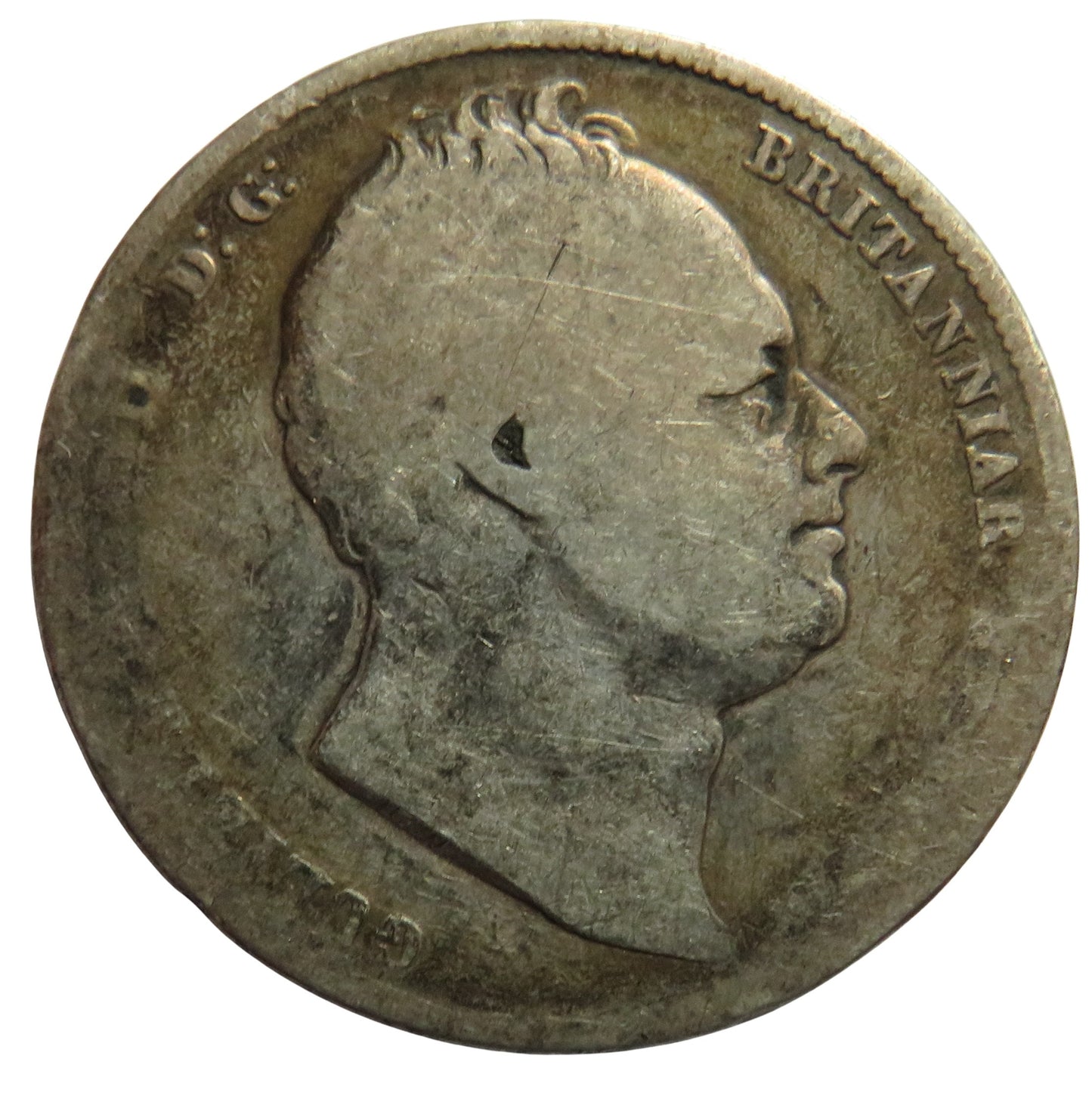 1834 King William IV Silver Halfcrown Coin - Great Britain