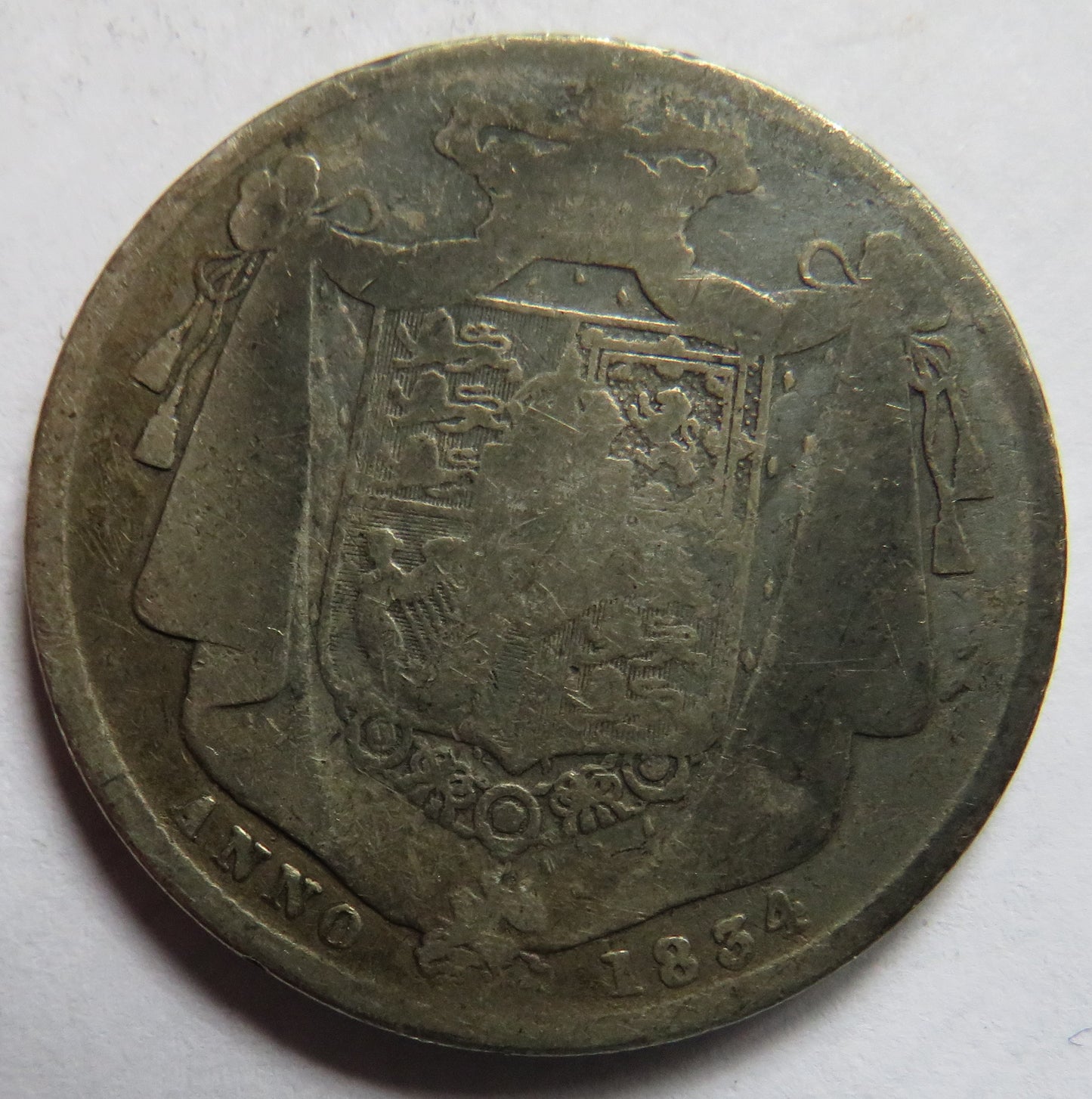 1834 King William IV Silver Halfcrown Coin - Great Britain