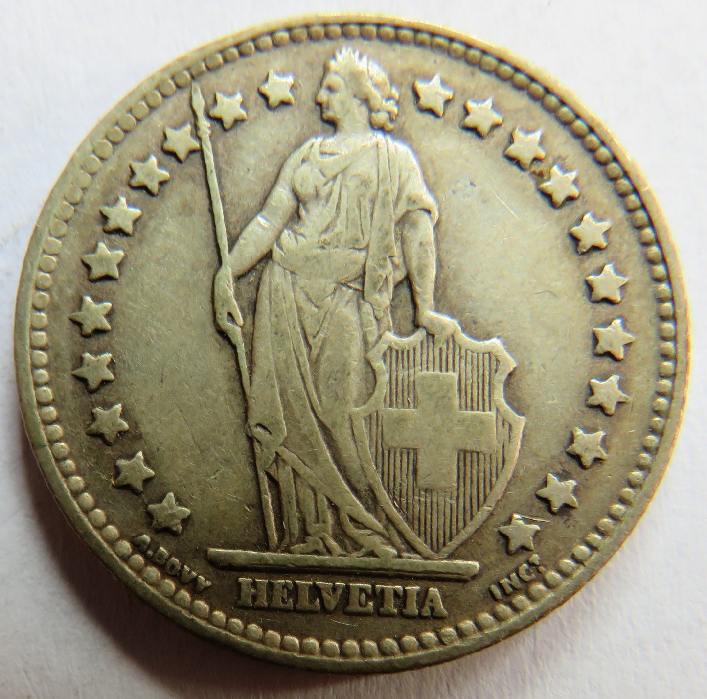 1939 Switzerland Silver One Franc Coin