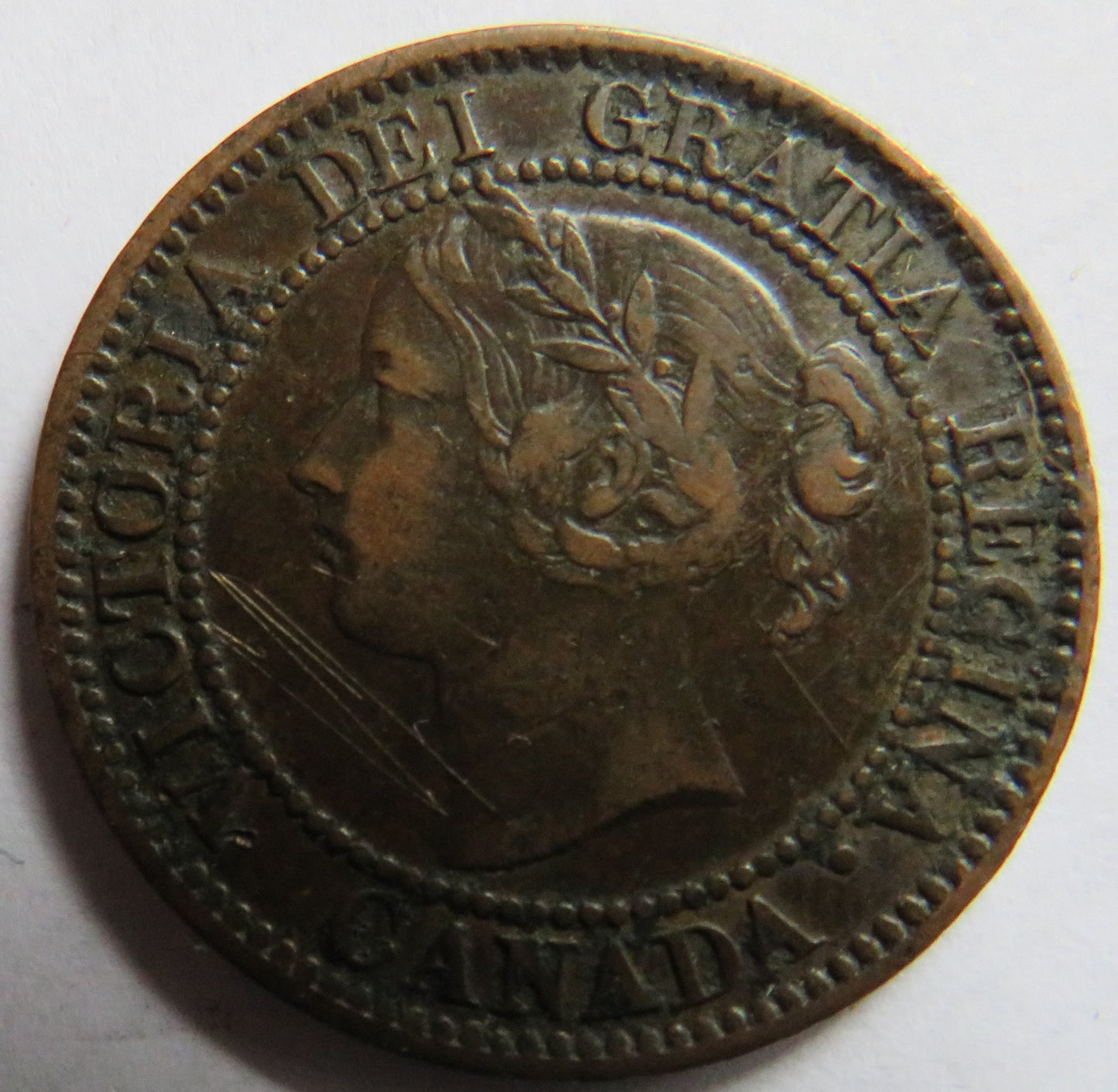 1859 Queen Victoria Canada One Cent Coin