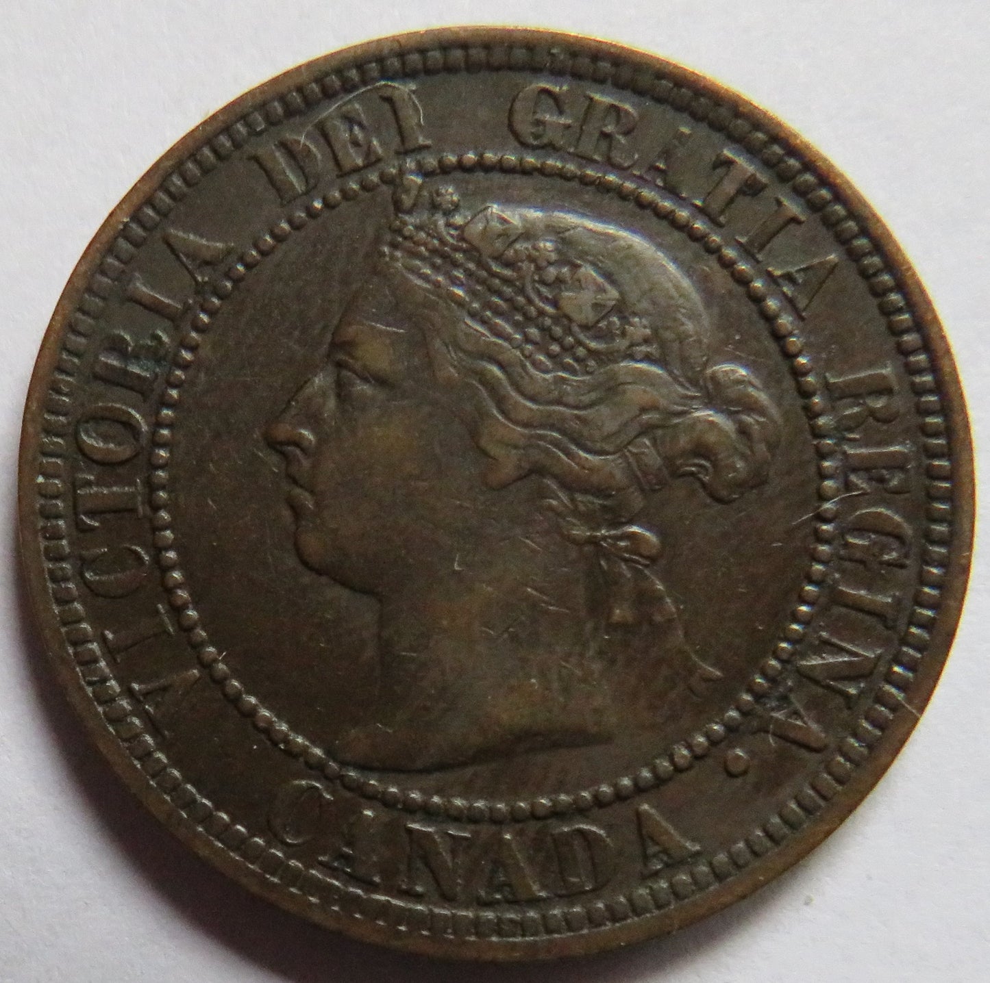 1891 Queen Victoria Canada One Cent Coin