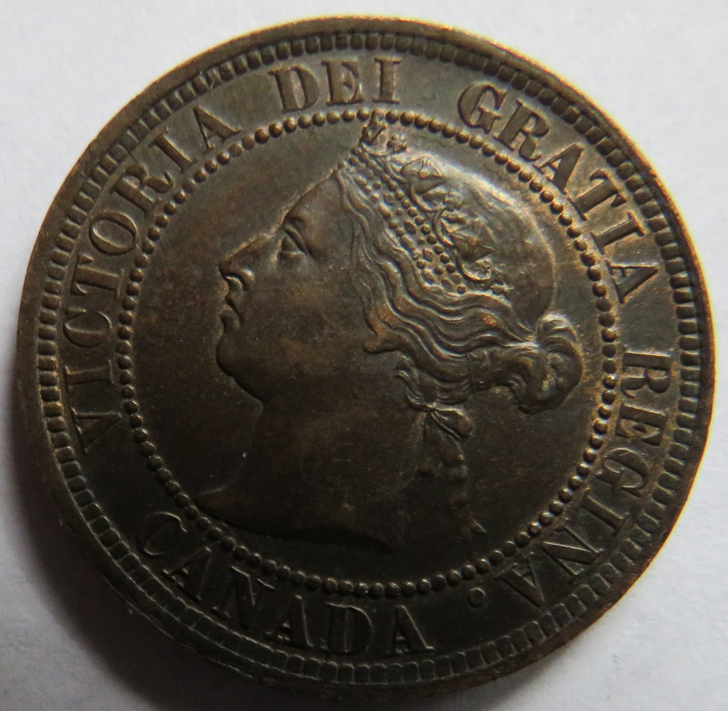 1888 Queen Victoria Canada One Cent Coin In Higher Grade
