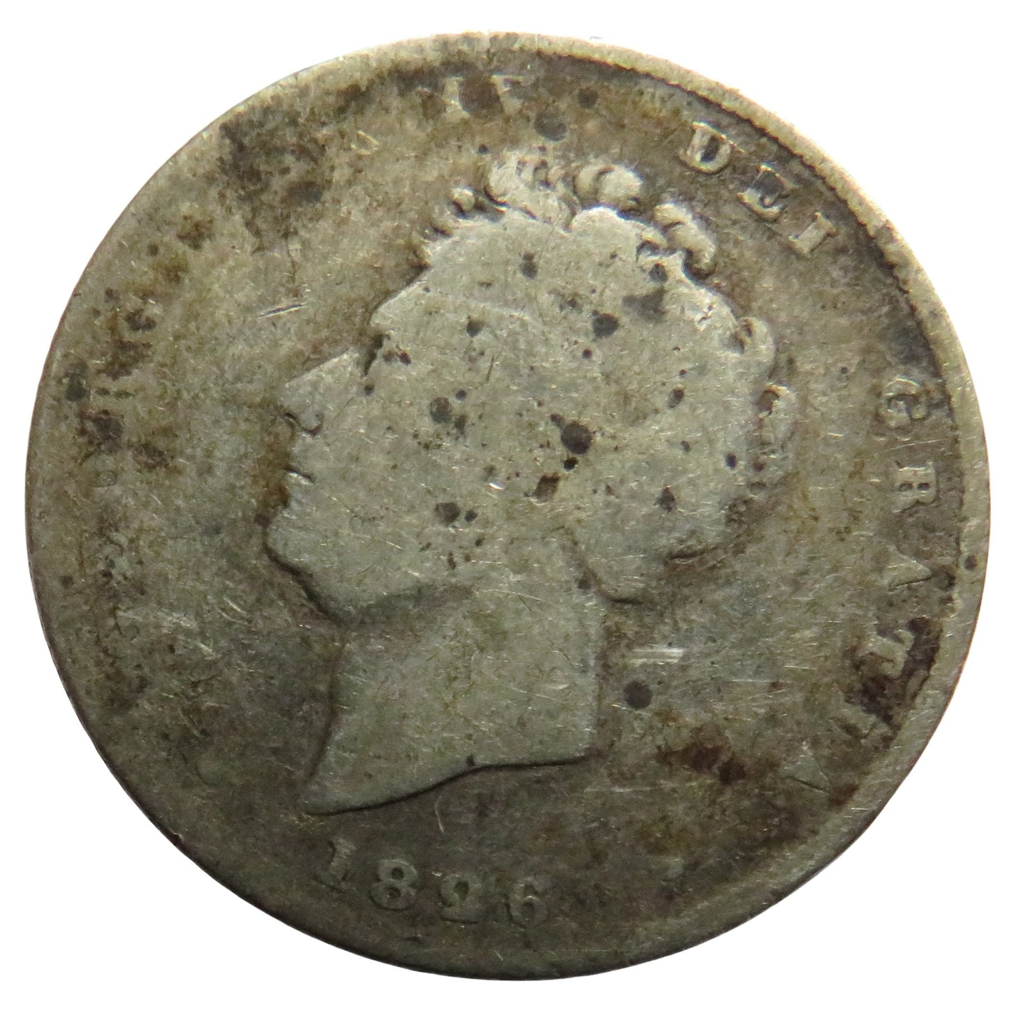 1826 King George IV Silver Shilling Coin - Great Britain