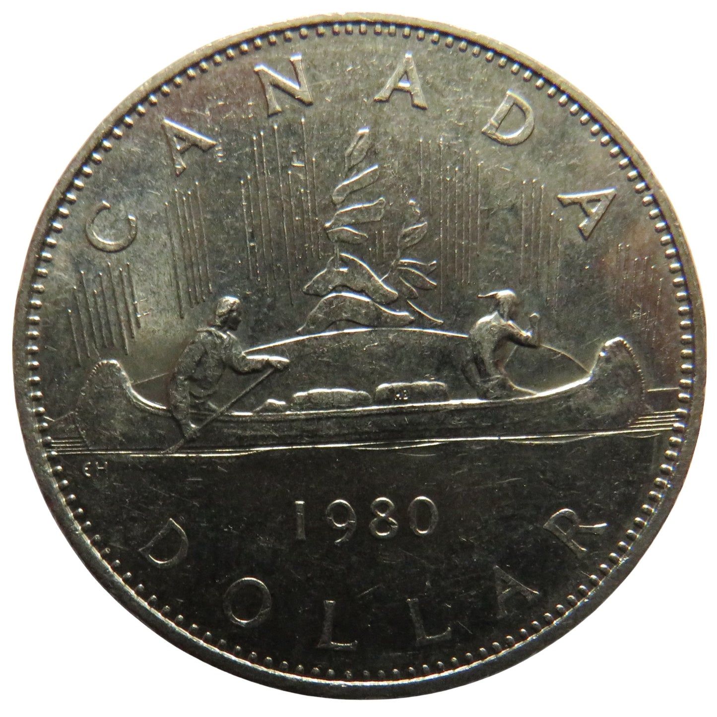 1980 Queen Elizabeth II Canada $1 One Dollar Coin
