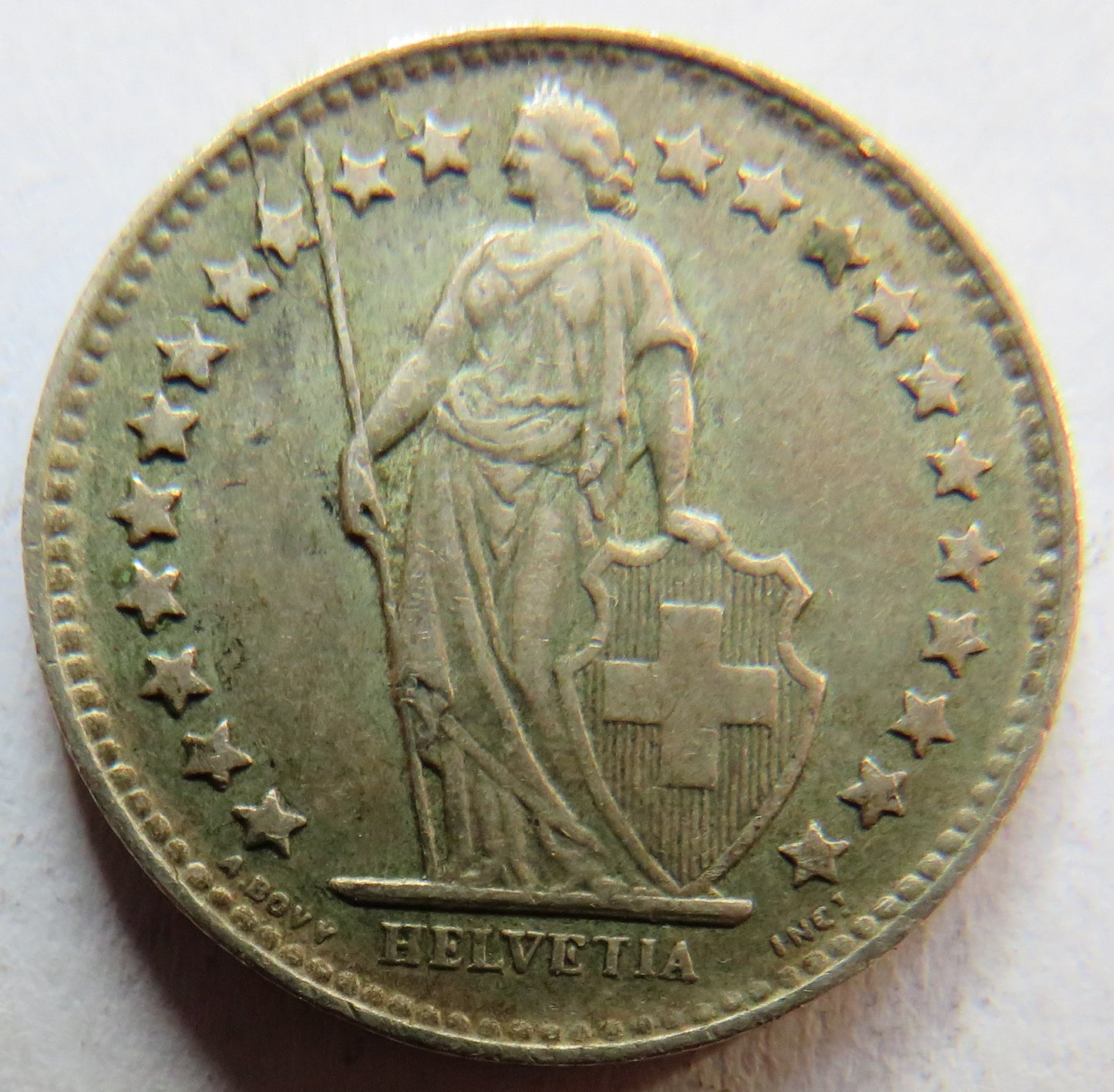 1946 Switzerland Silver 1/2 Franc Coin