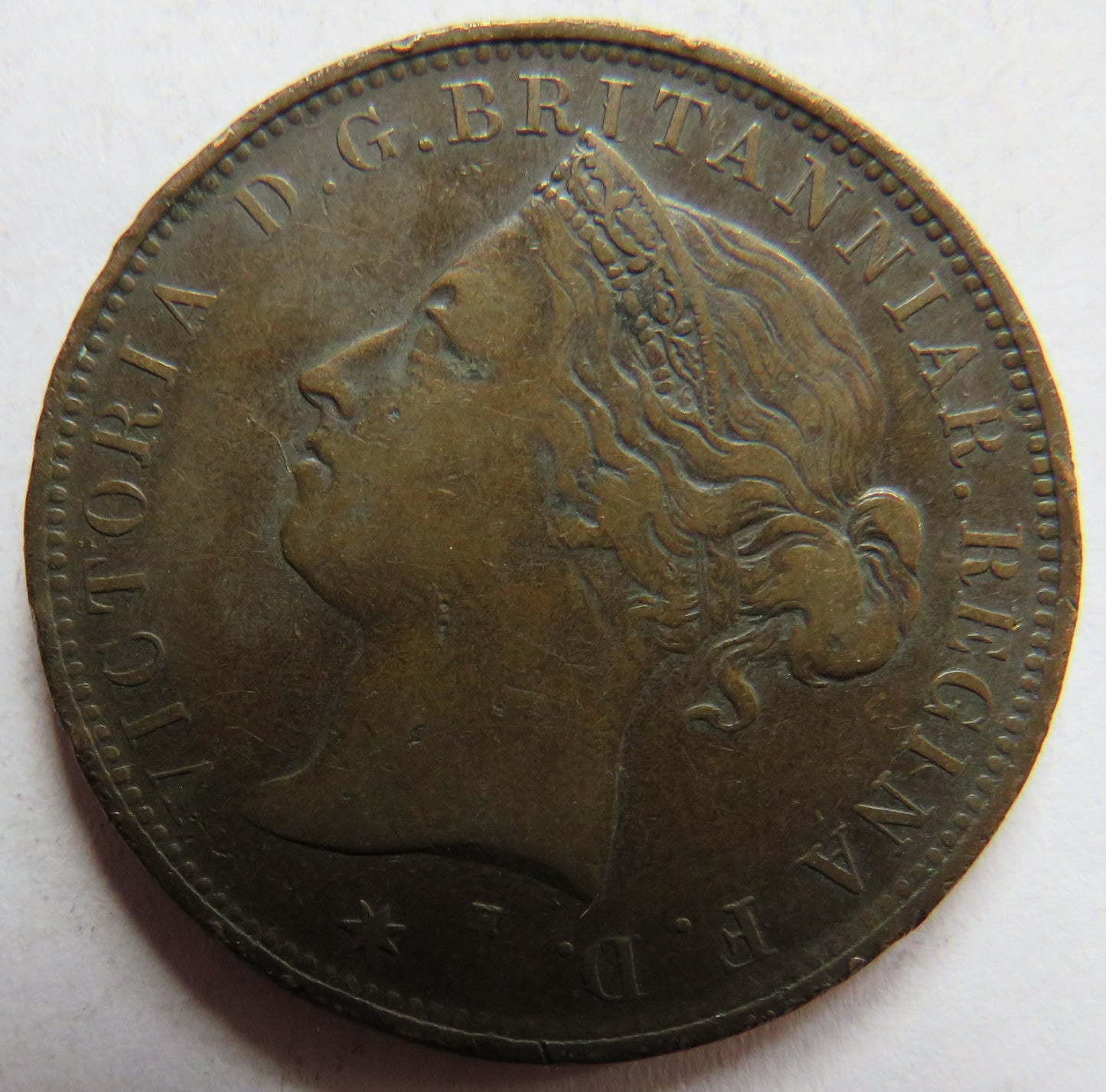 1877 Queen Victoria States of Jersey 1/12th of a Shilling Coin