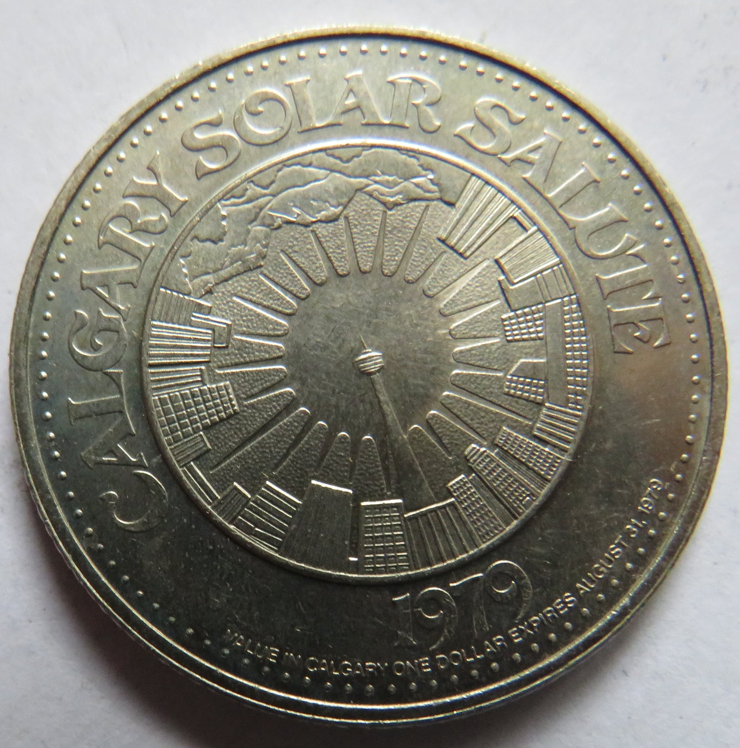 1979 Calgary Stampede $1 One Dollar Calgary Solar Salute