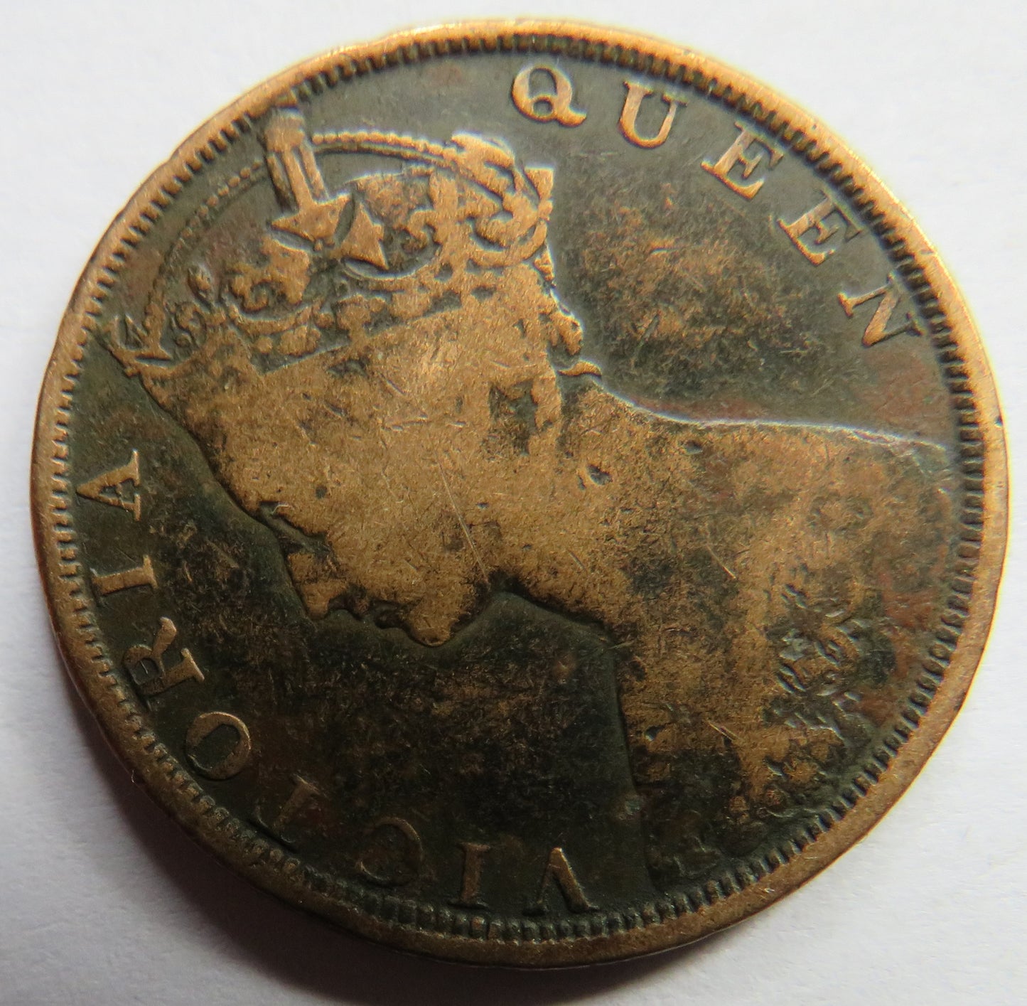 1899 Queen Victoria Hong Kong One Cent Coin