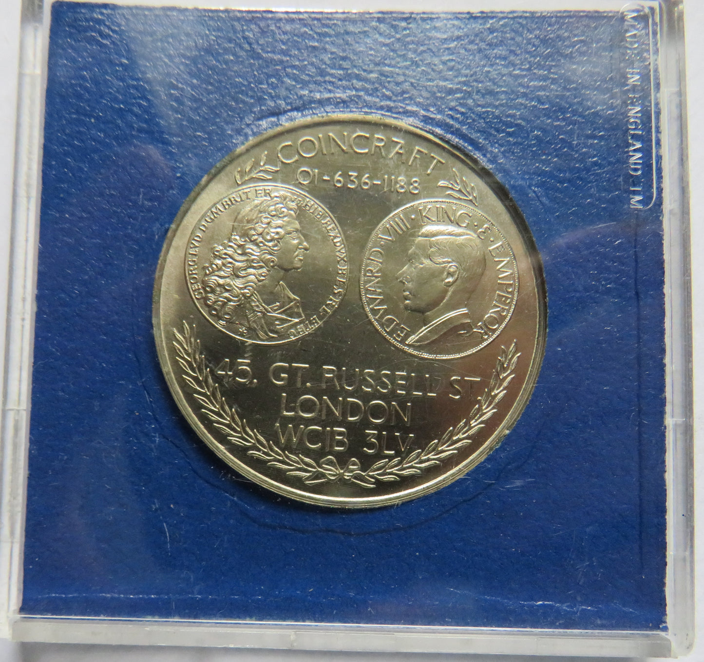 1955-1985 Coincraft Commemorative Medal Celebrate Richard Lobel's 30 Years In Numismatics