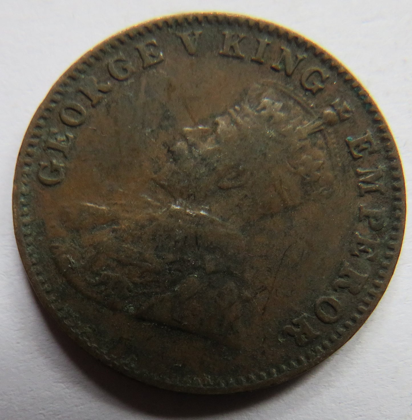 1936 King George V India 1/4 Anna Coin