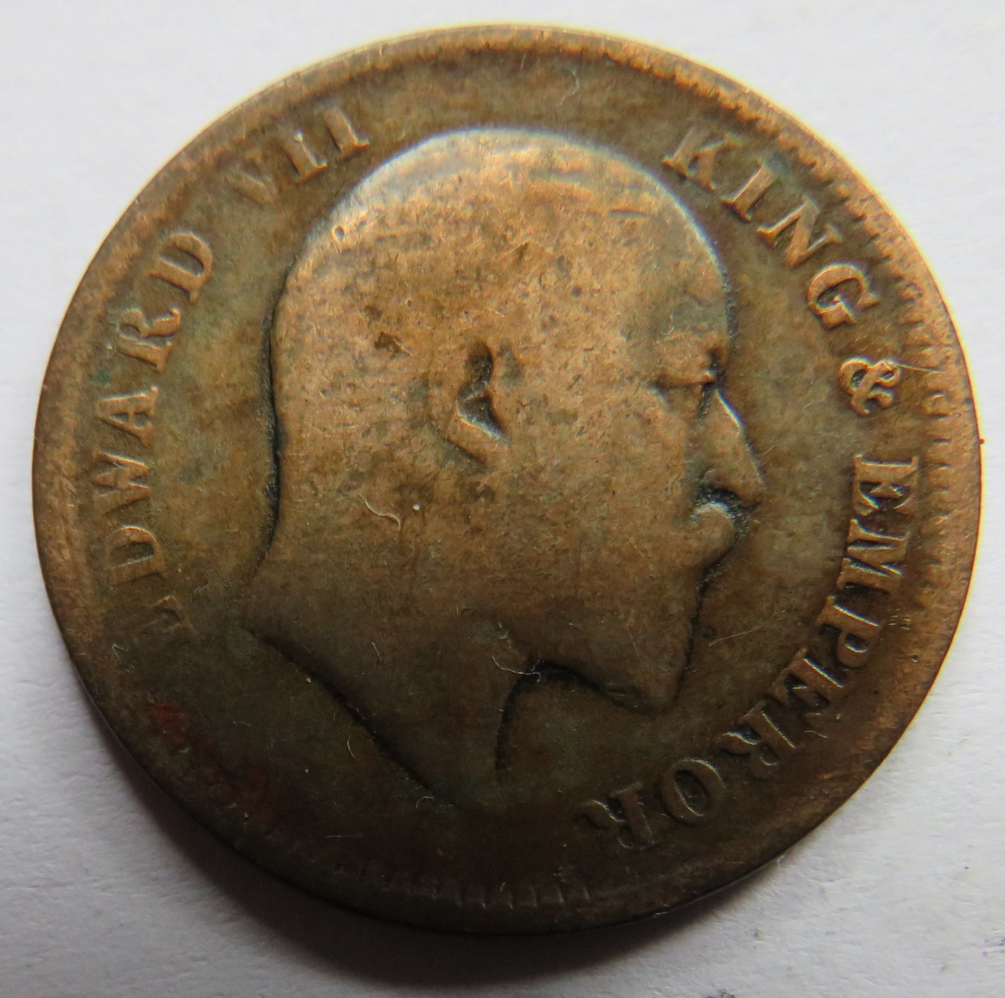 1907 King Edward VII India 1/4 Anna Coin
