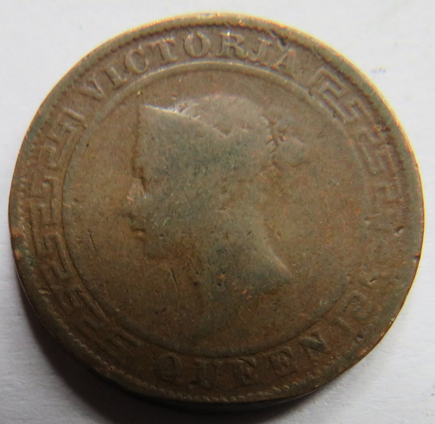 1870 Queen Victoria Ceylon 1 One Cent Coin