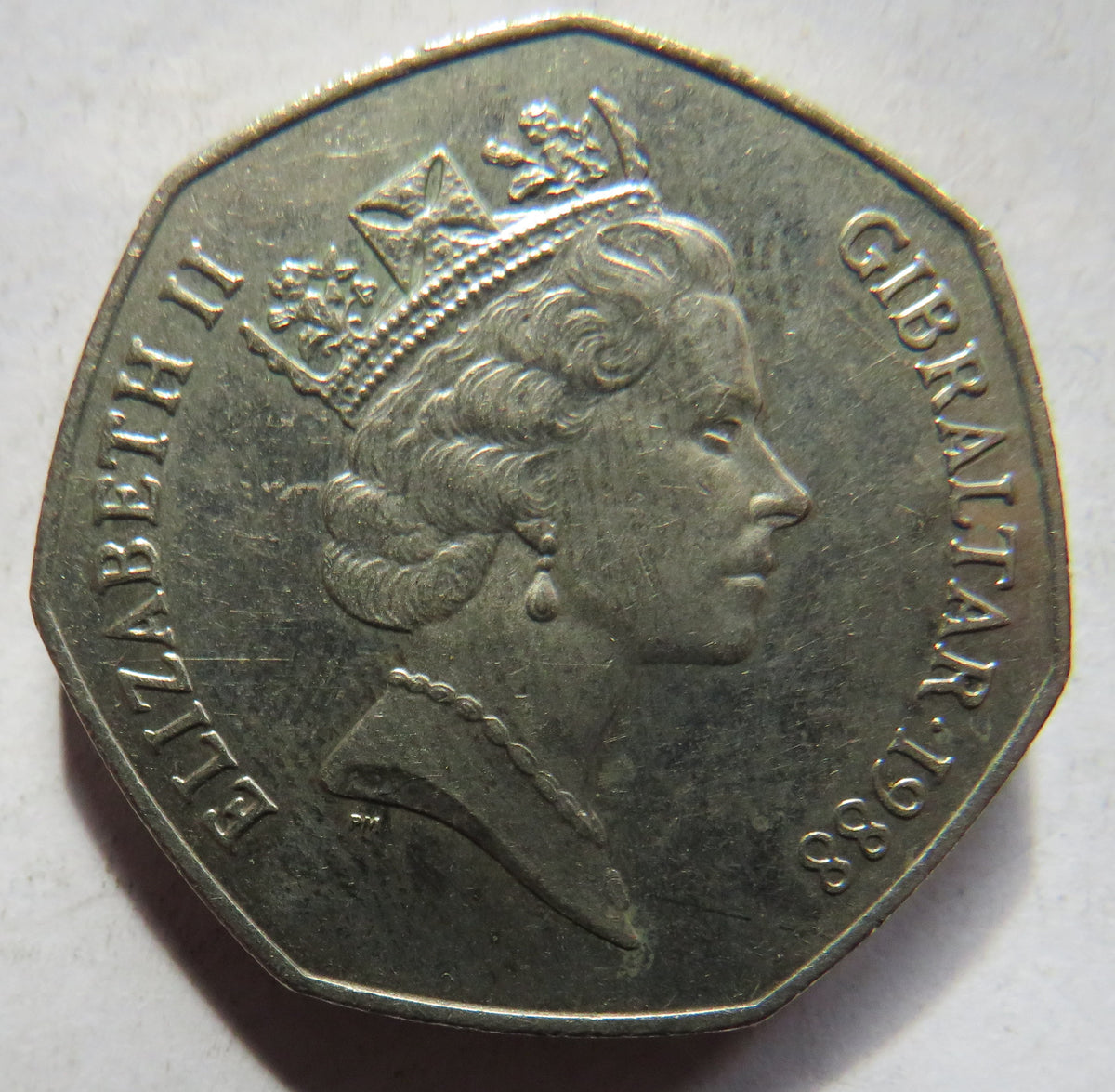 1988 Gibraltar 50p Fifty Pence Coin image 3