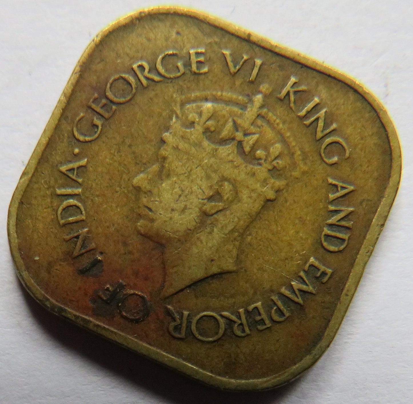 1945 King George VI Ceylon 5 Cents Coin