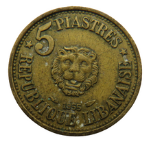 Load image into Gallery viewer, 1955 Lebanon 5 Piastres Coin
