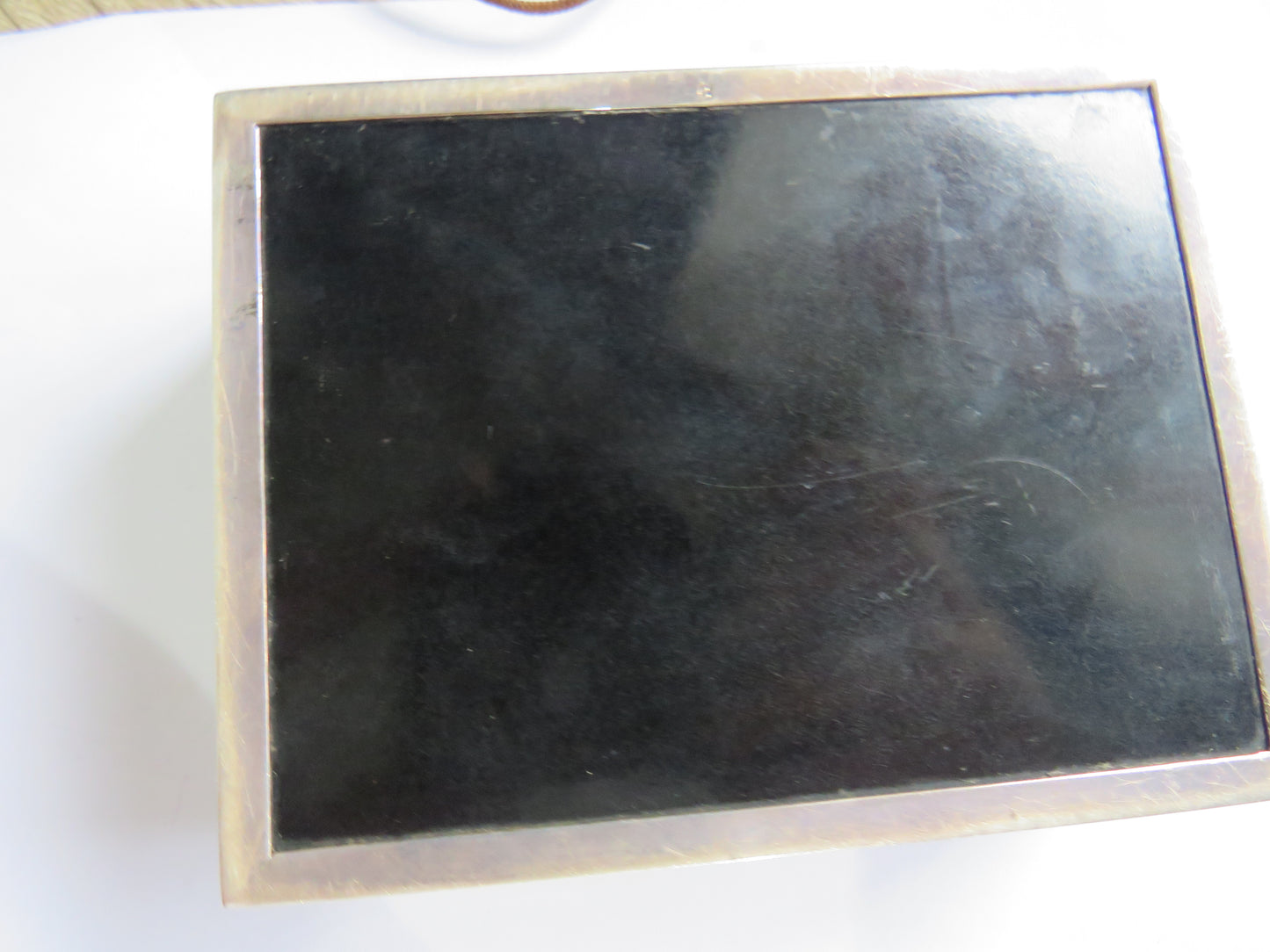 Vintage Silver Wood Lined Cigarette Box Hallmarked Birmingham 1968