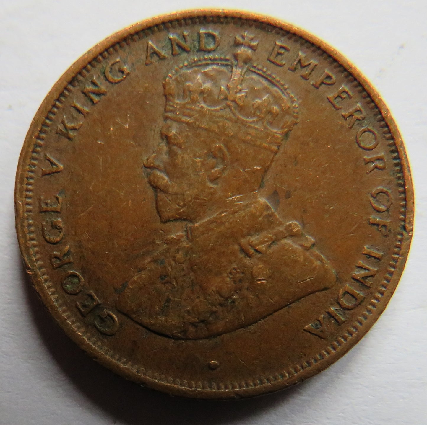 1912 King George V Ceylon One Cent Coin