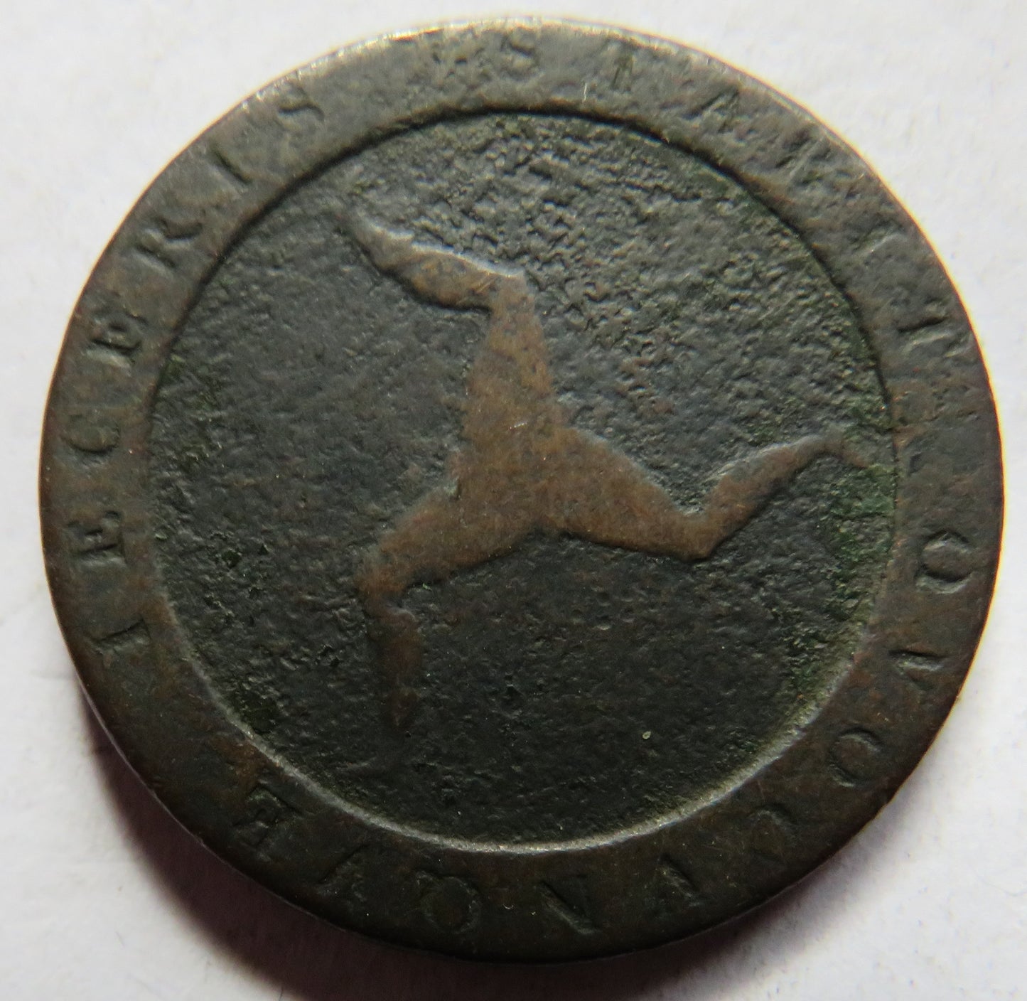 1798 King George III Isle of Man Halfpenny Coin