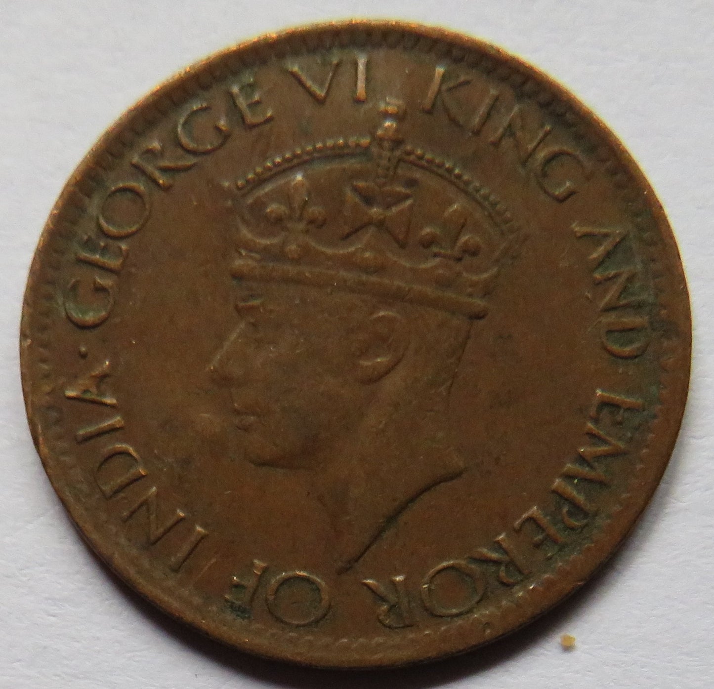 1943 King George VI Ceylon One Cent Coin