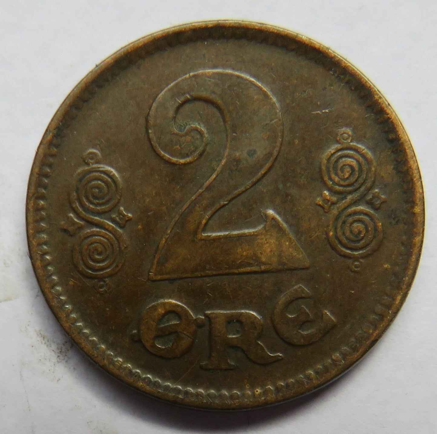 1920 Denmark 2 Ore Coin