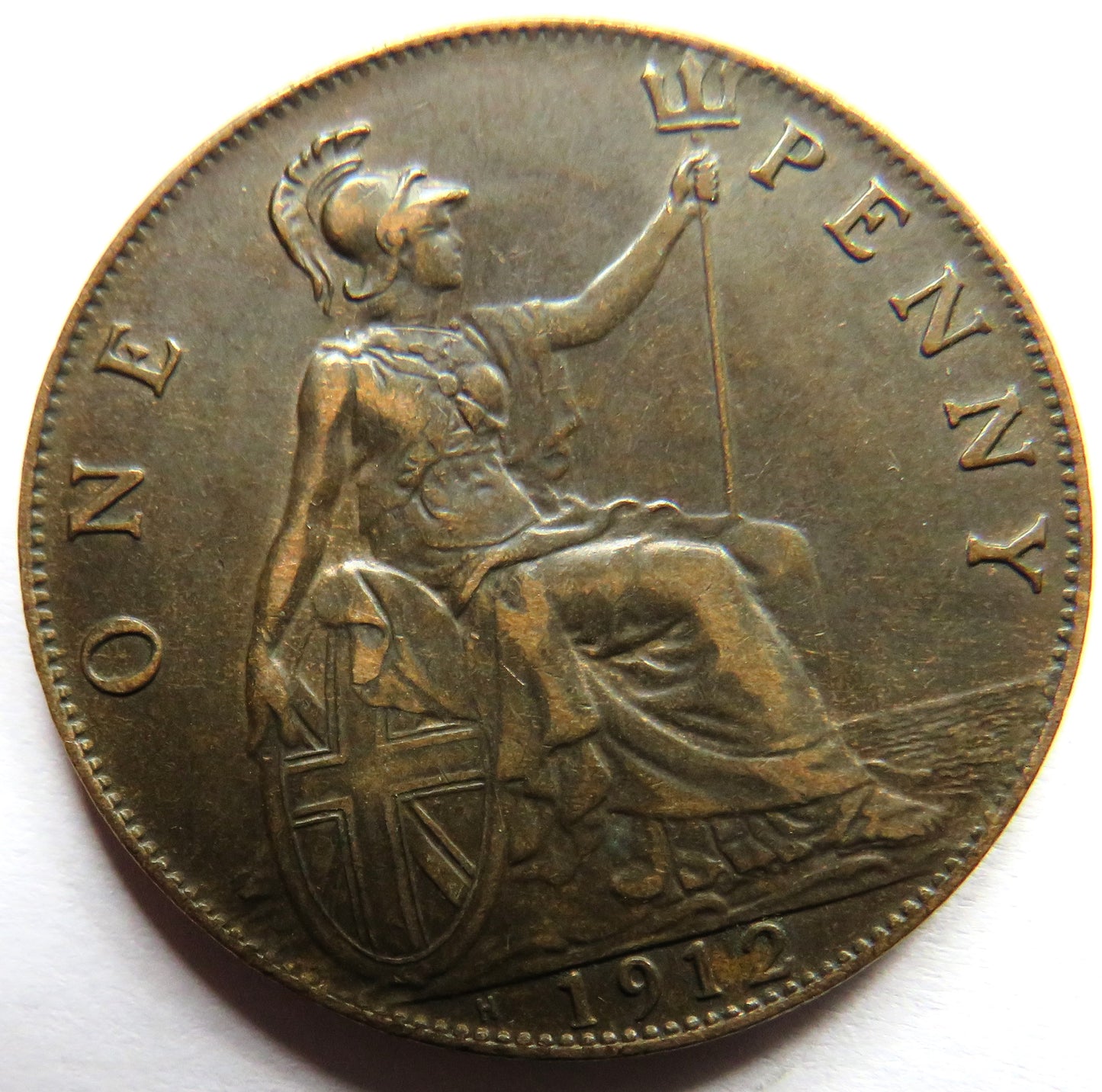 1912-H King George V One Penny Coin In Better Grade - Great Britain