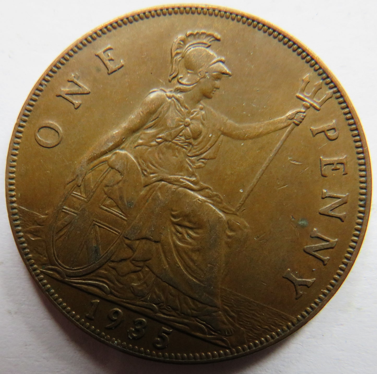 1935 King George V One Penny Coin - Great Britain