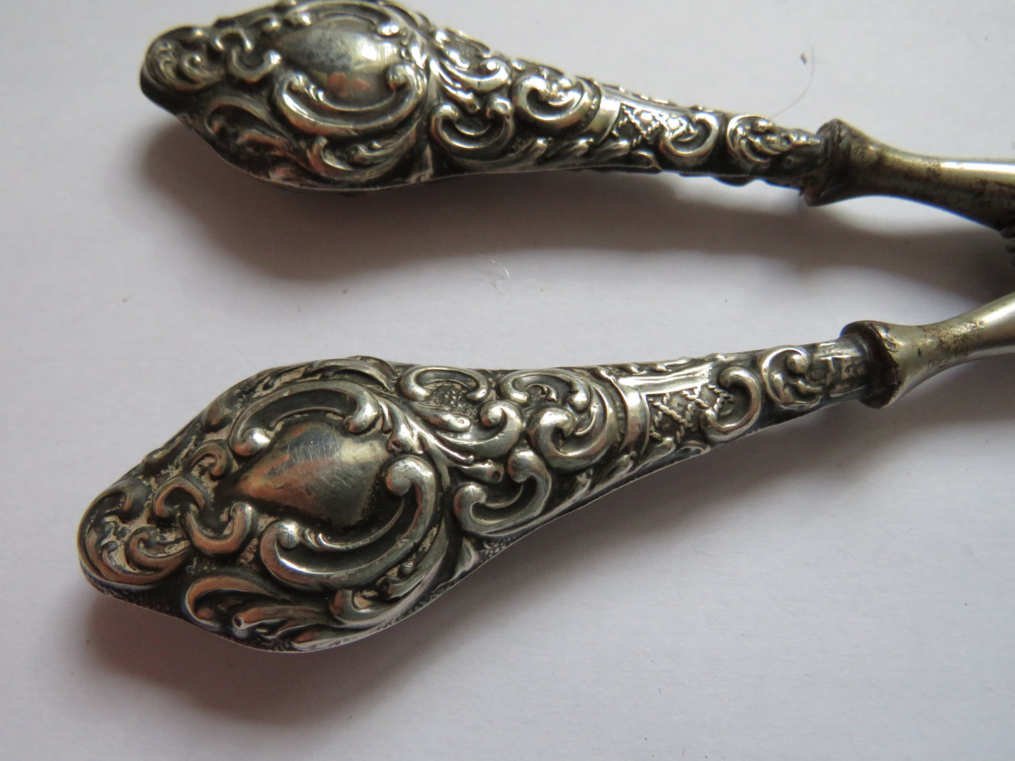 Antique Pair of Silver Handled Glove Stretchers Hallmarked Chester 1911