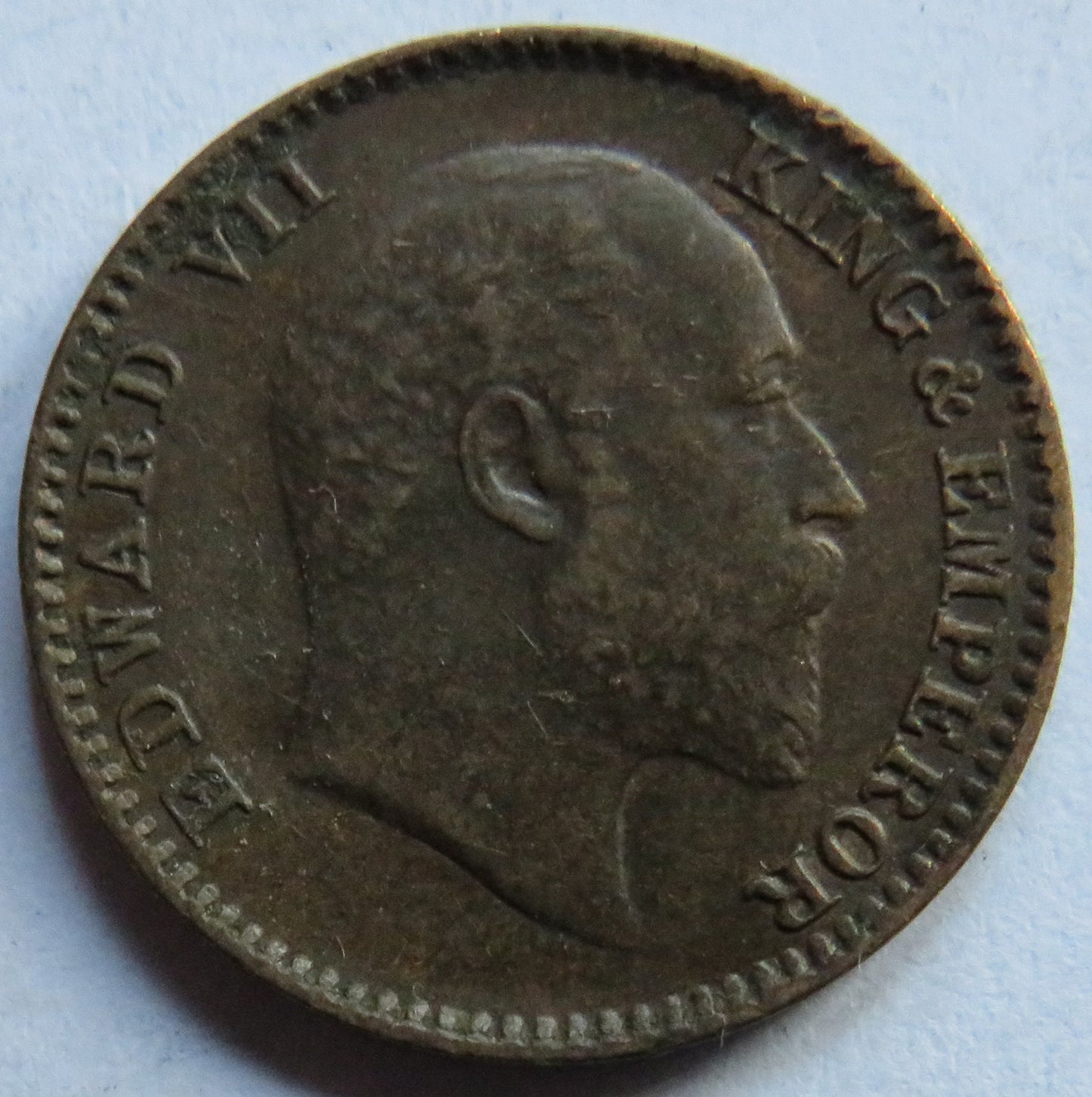 1908 King Edward VII India 1/12th Anna Coin