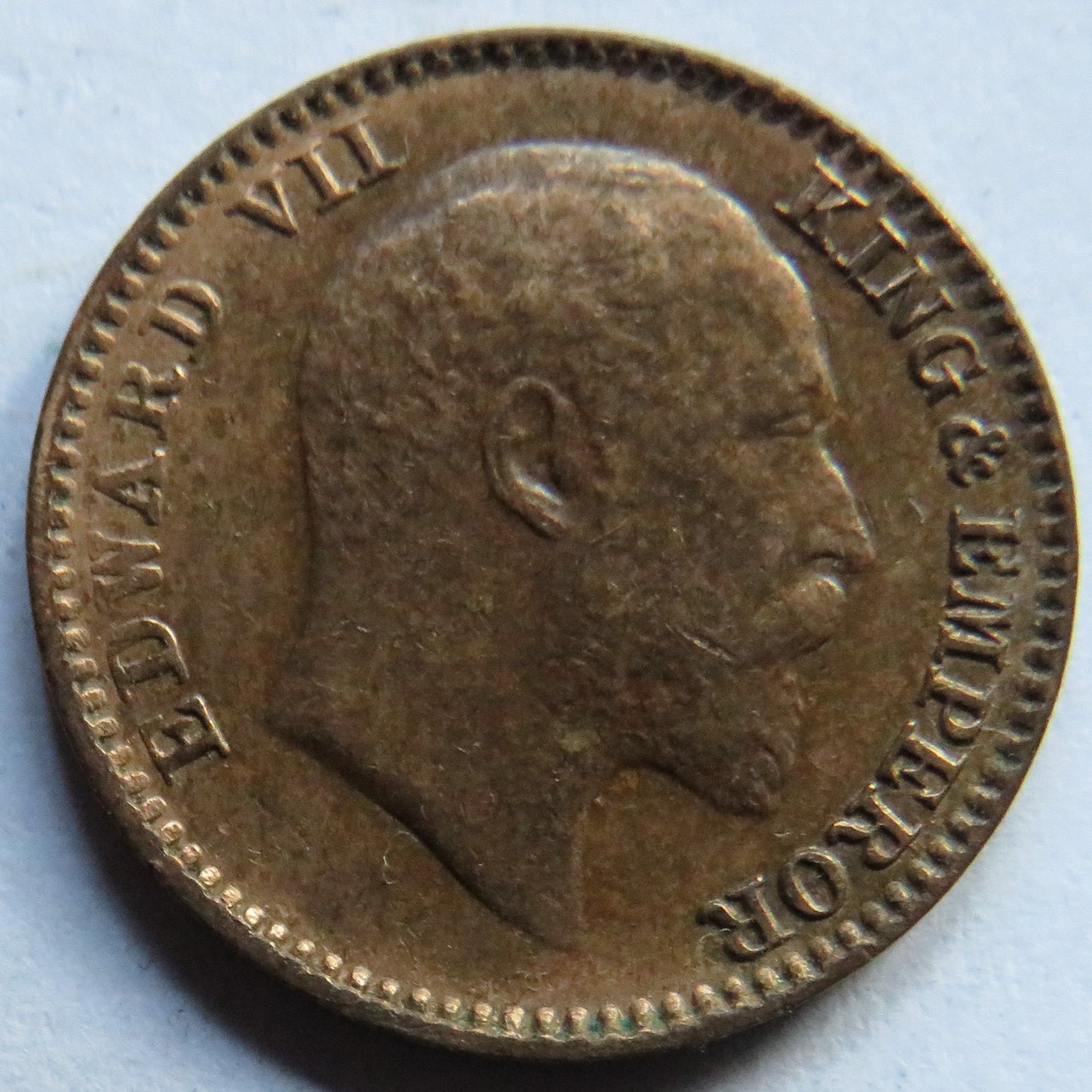 1909 King Edward VII India 1/12th Anna Coin Higher Grade