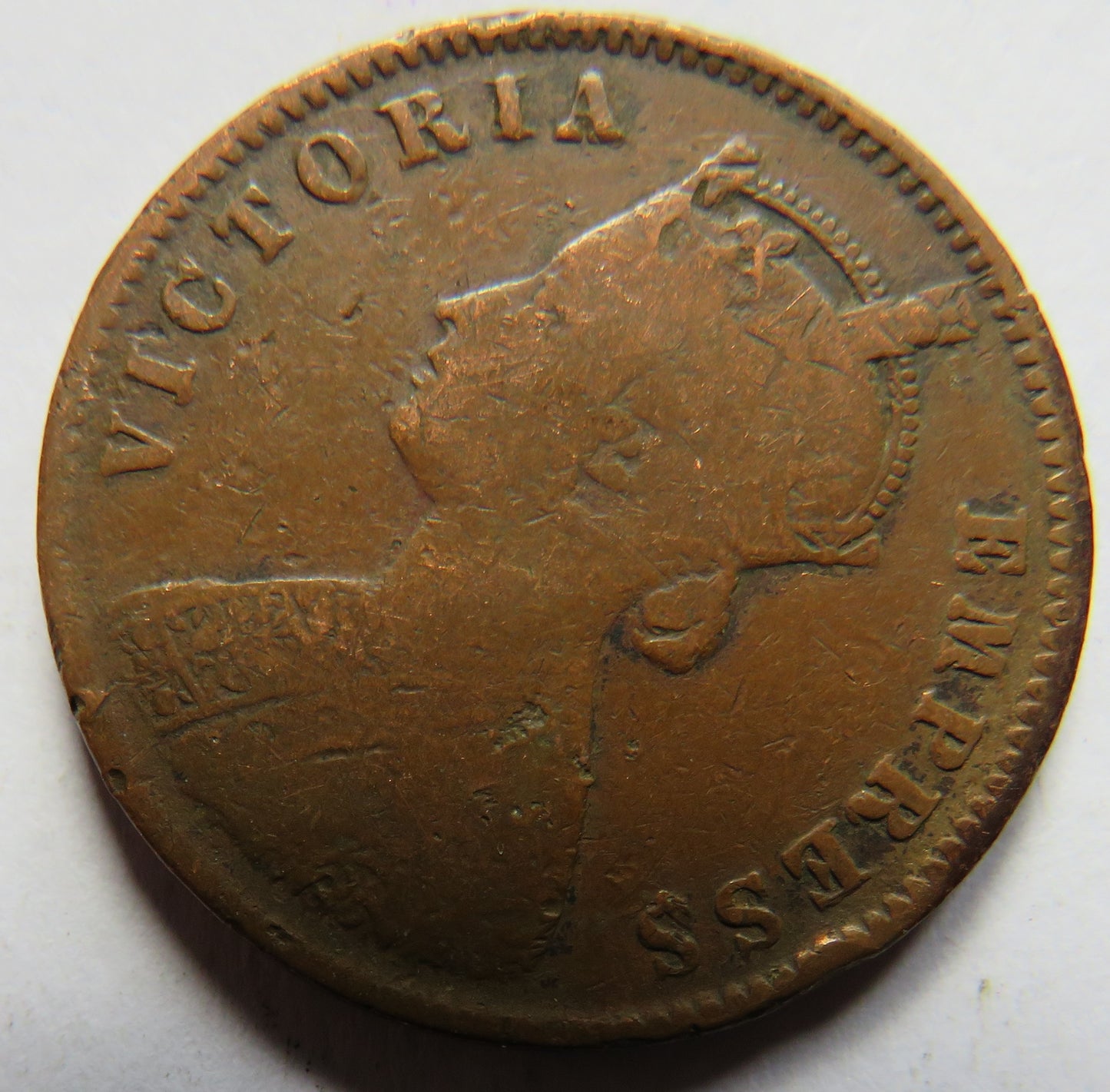 1895 Indian Princely States Bikanir 1/4 Quarter Anna Coin