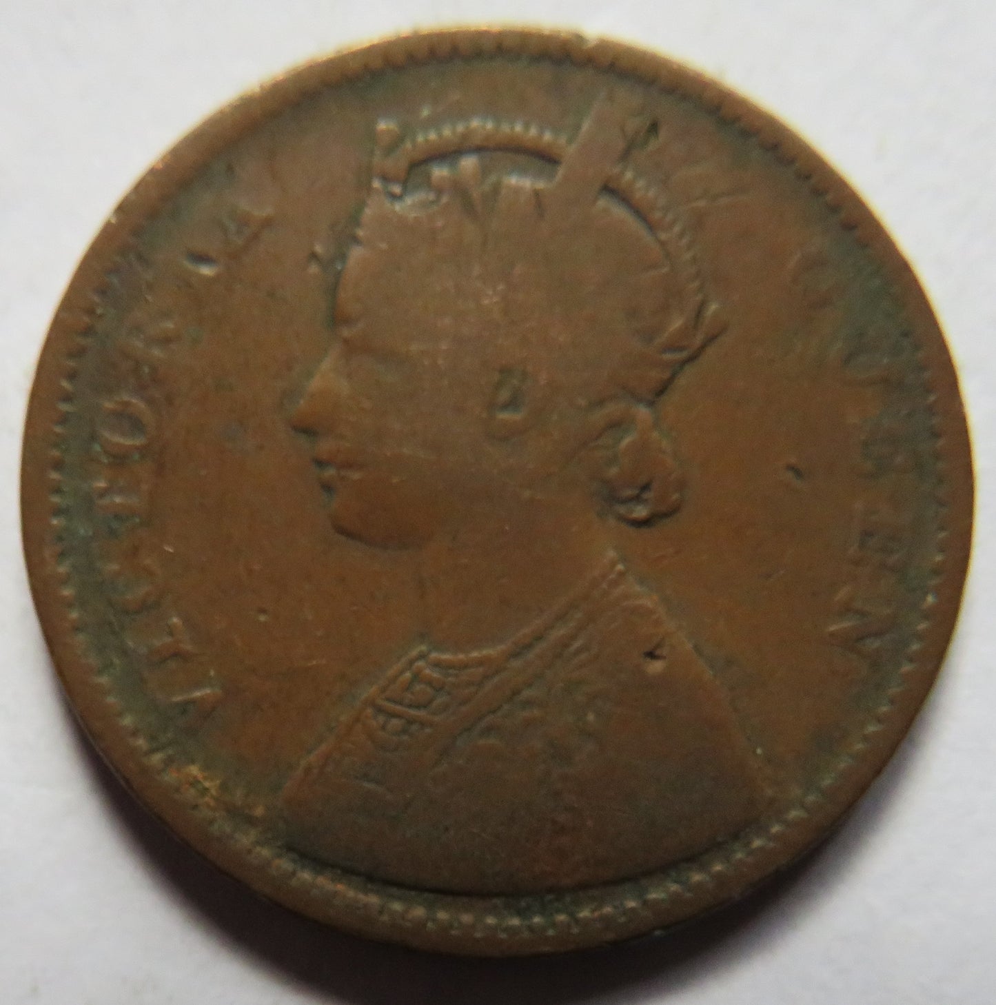 1862 Queen Victoria India 1/4 Quarter Anna Coin