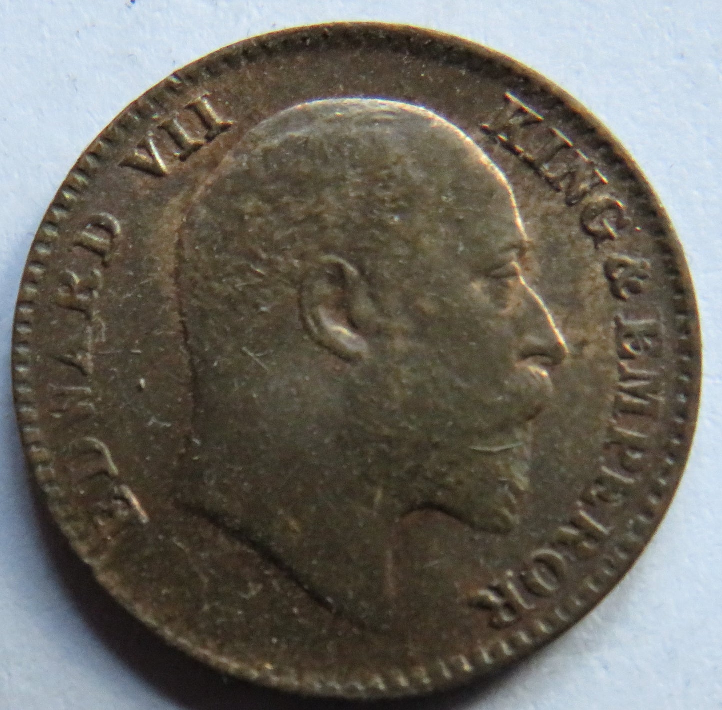 1910 King Edward VII India 1/12th Anna Coin High Grade