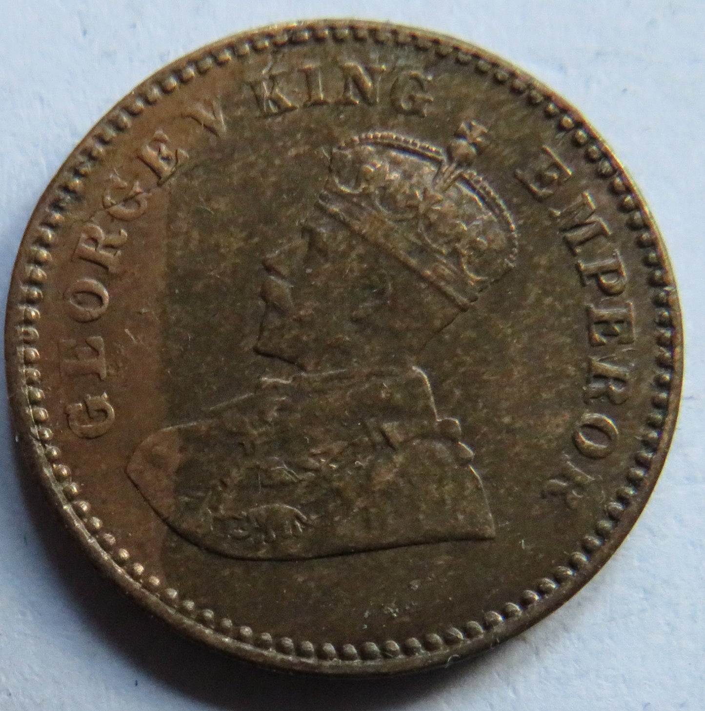 1920 King George V India 1/12th Anna Coin
